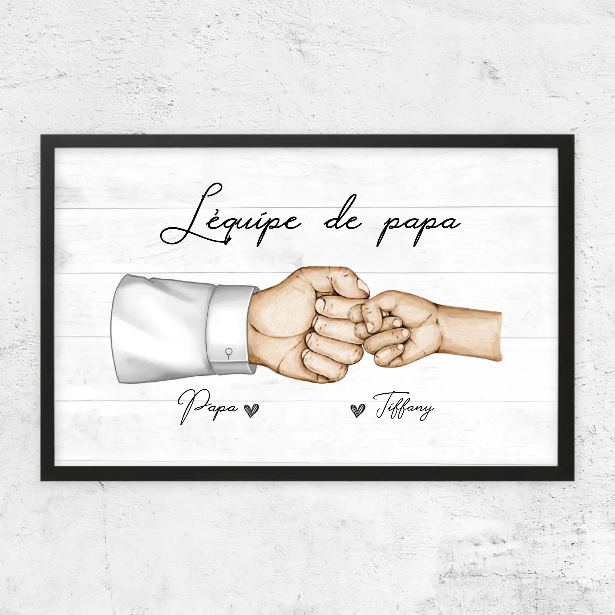 Poster personnalisé "L'équipe de papa"