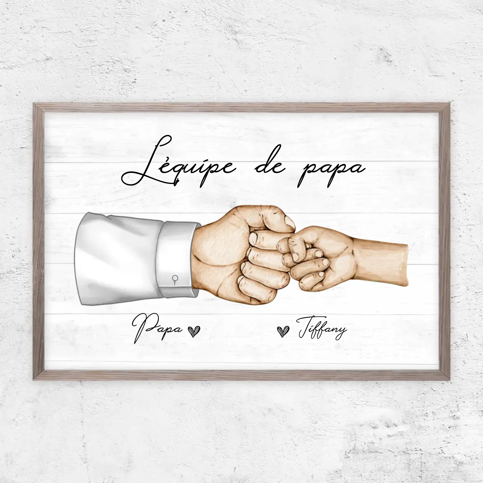 Poster personnalisé "L'équipe de papa"