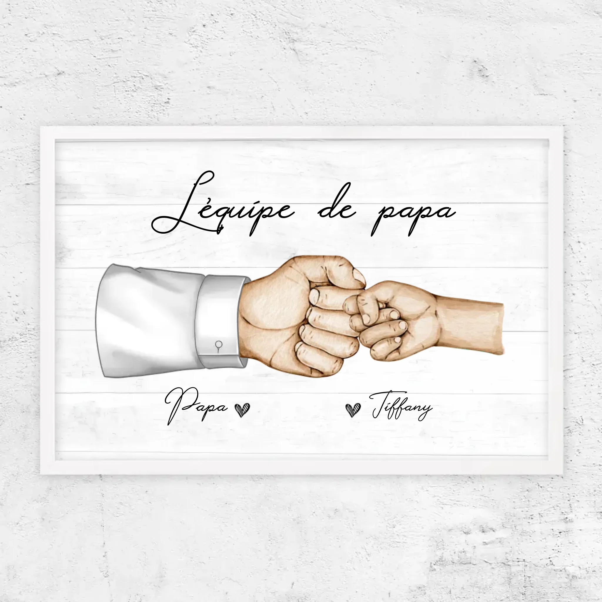 Poster personnalisé "L'équipe de papa"