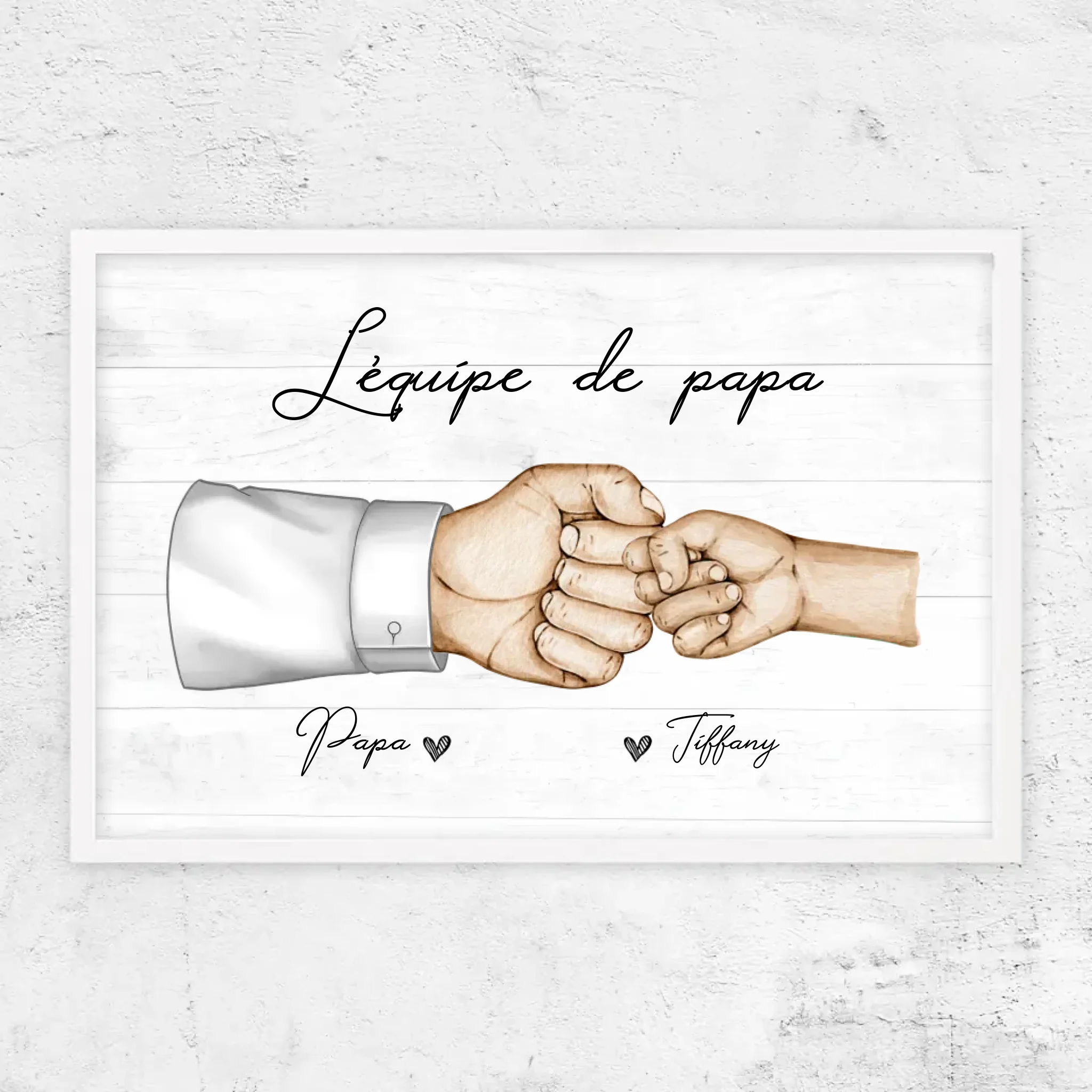 Poster personnalisé "L'équipe de papa"
