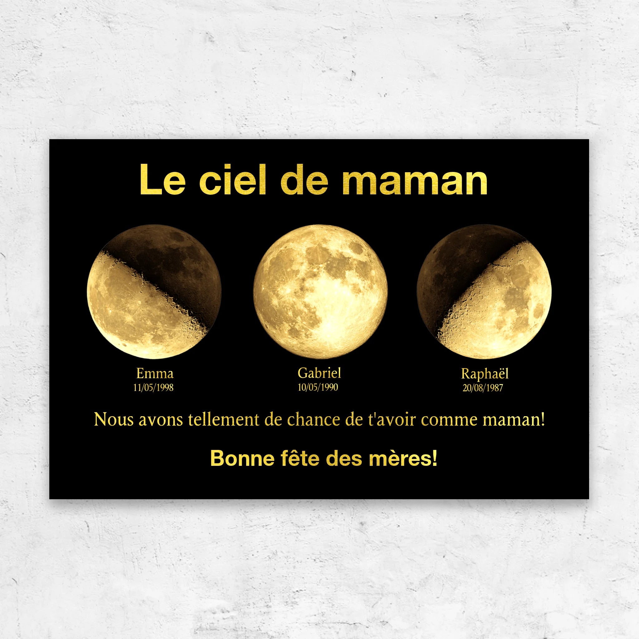 Toile personnalisée "L'univers de maman"