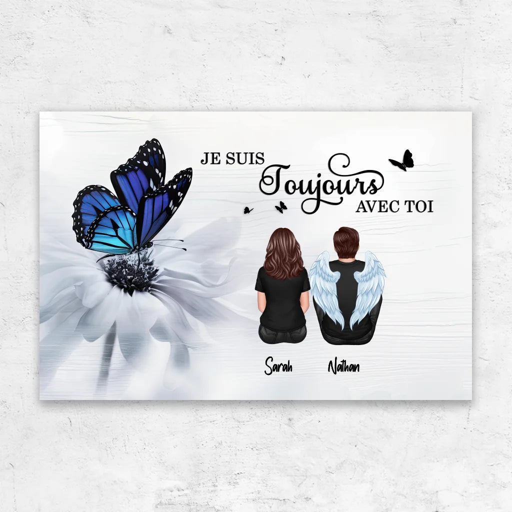 Toile personnalisée "Nous sommes toujours à tes côtés"