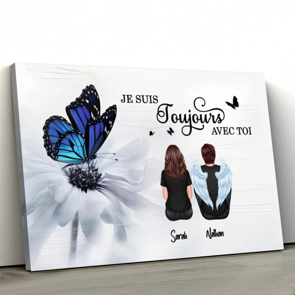 Toile personnalisée "Nous sommes toujours à tes côtés"