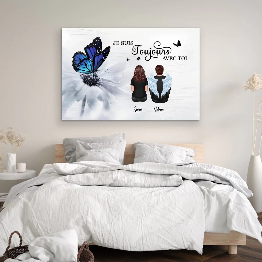 Toile personnalisée "Nous sommes toujours à tes côtés"