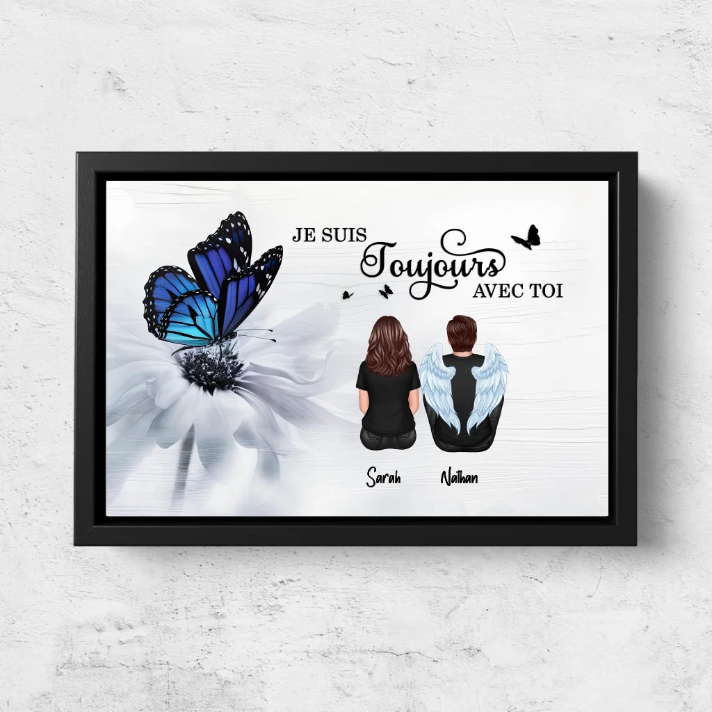 Toile personnalisée "Nous sommes toujours à tes côtés"