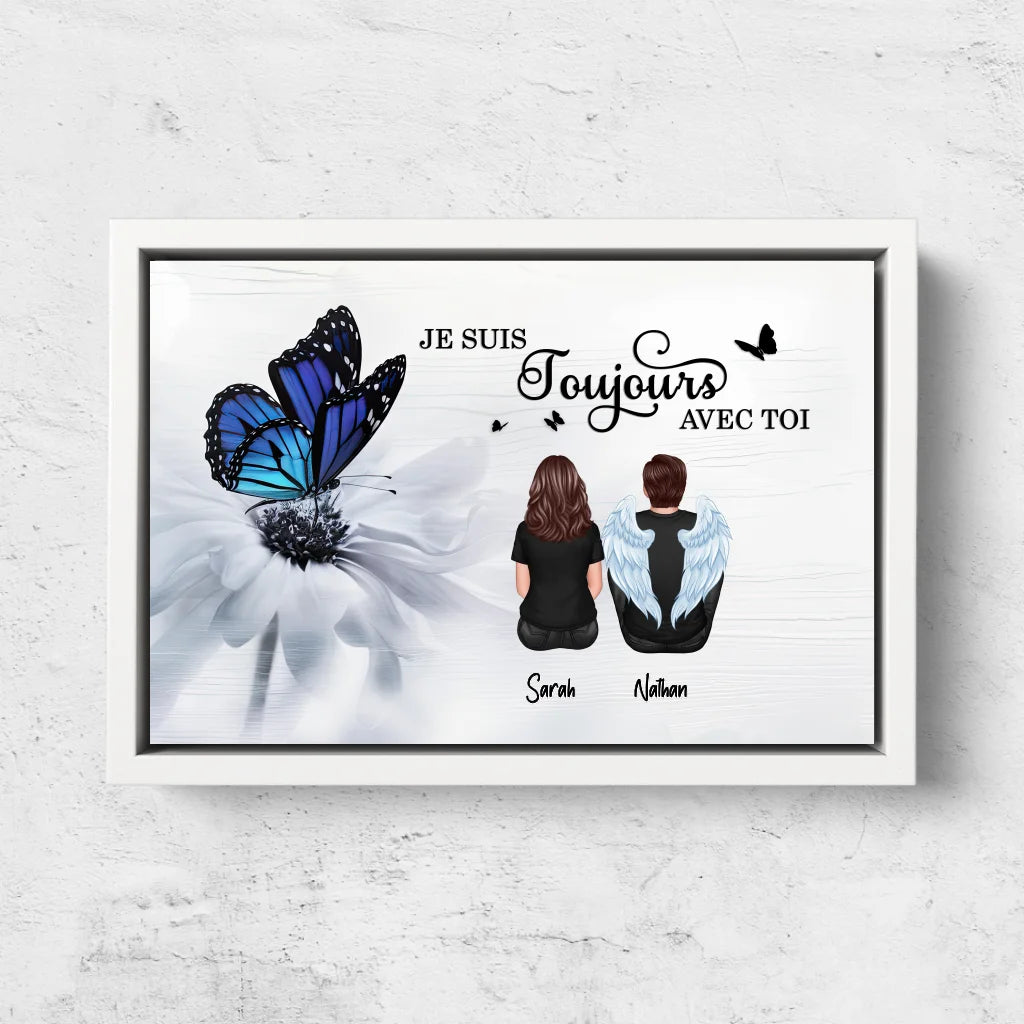 Toile personnalisée "Nous sommes toujours à tes côtés"