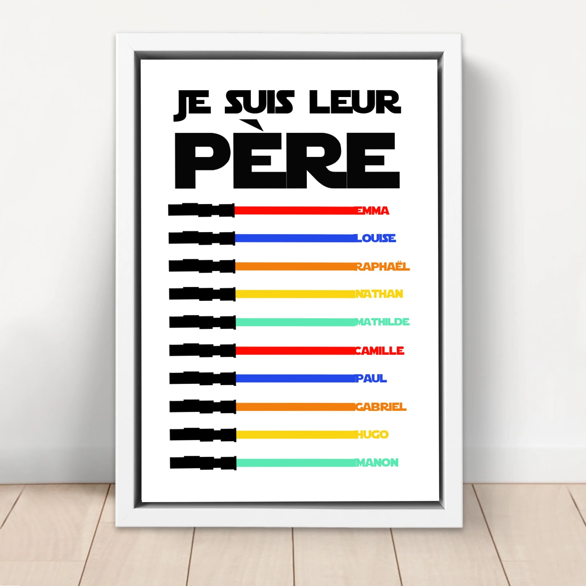 Toile personnalisée "Je suis leur père"