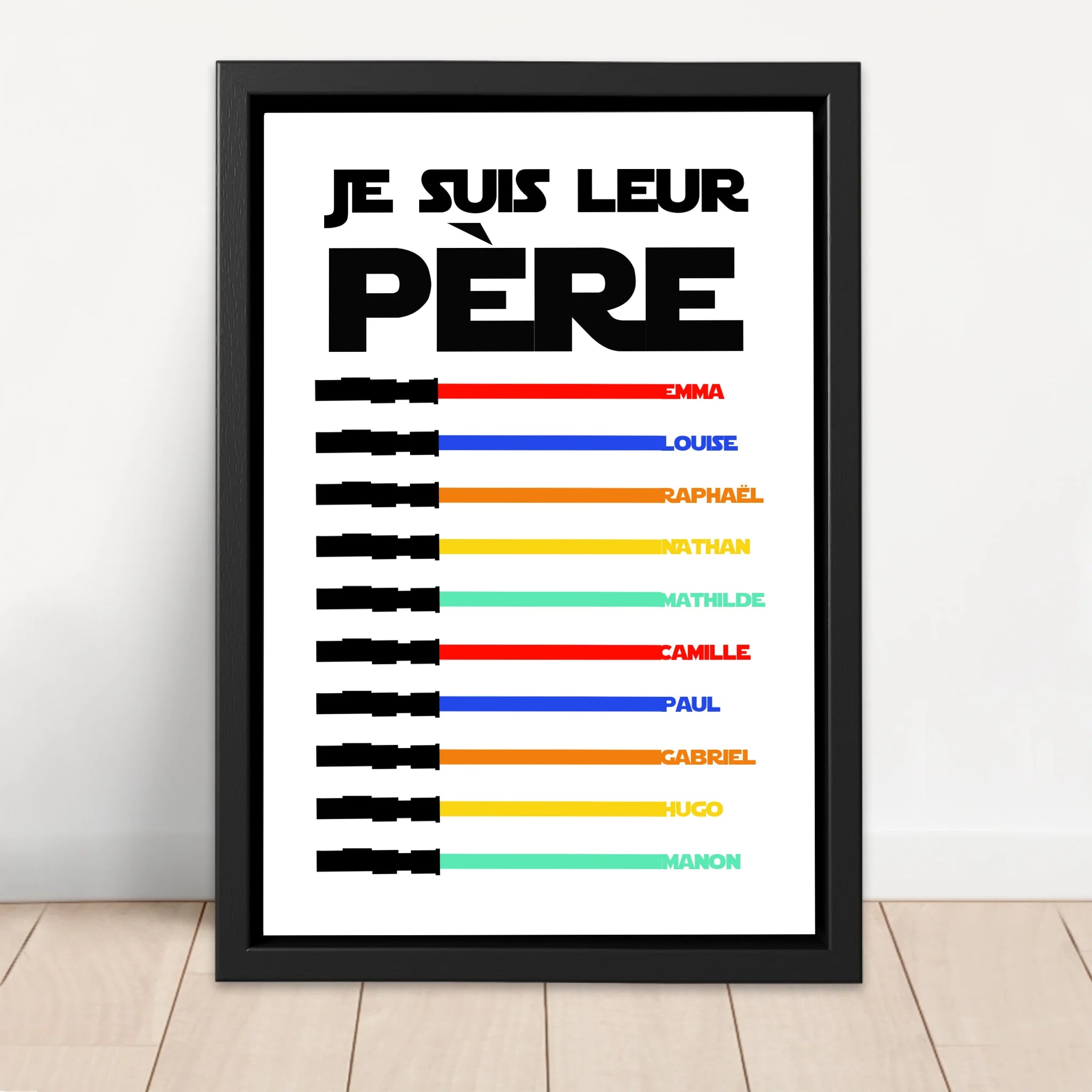 Toile personnalisée "Je suis leur père"