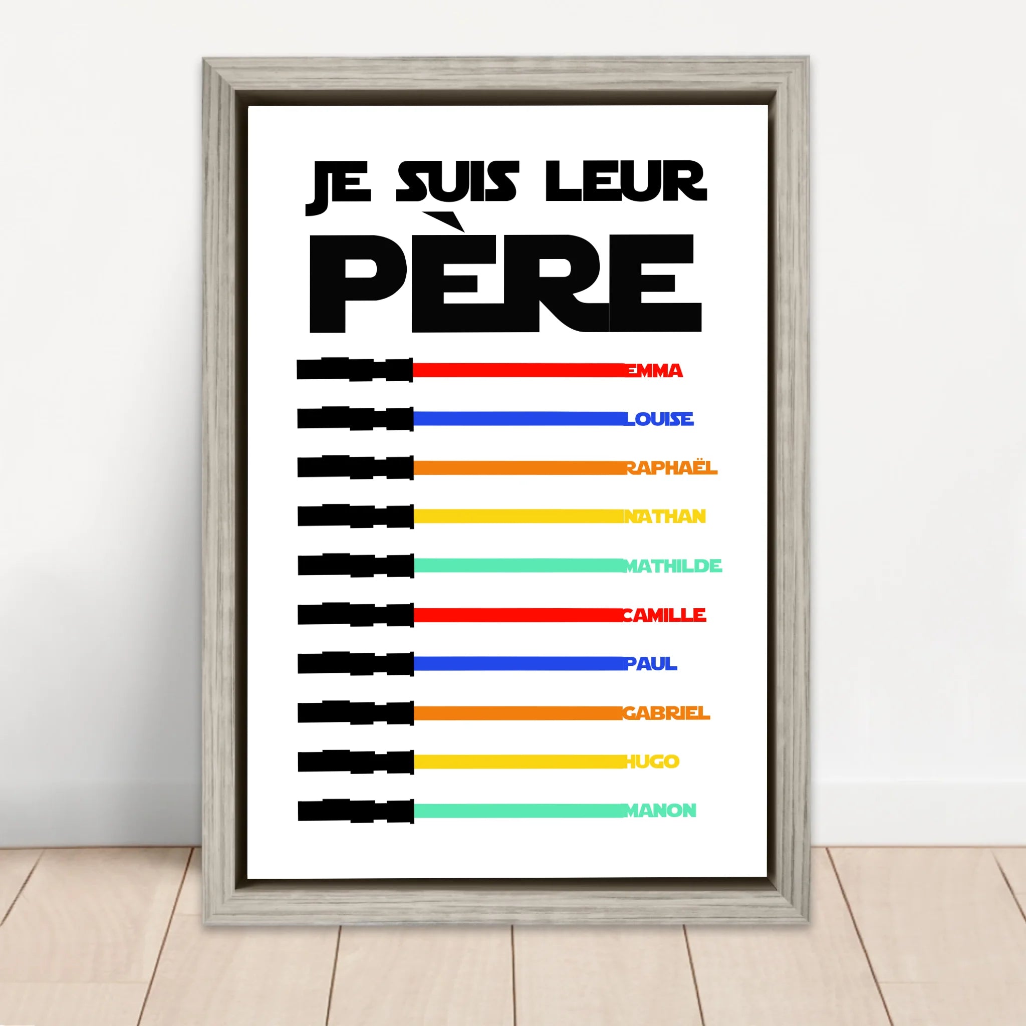Toile personnalisée "Je suis leur père"