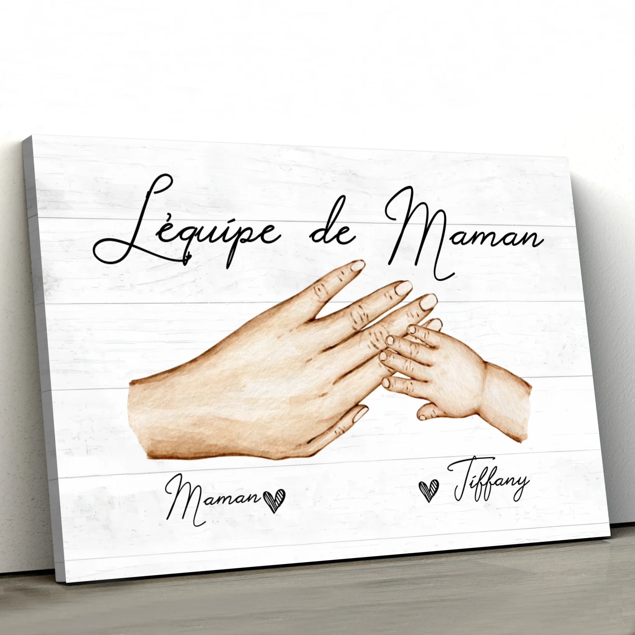 Toile personnalisée "L'équipe de Maman"