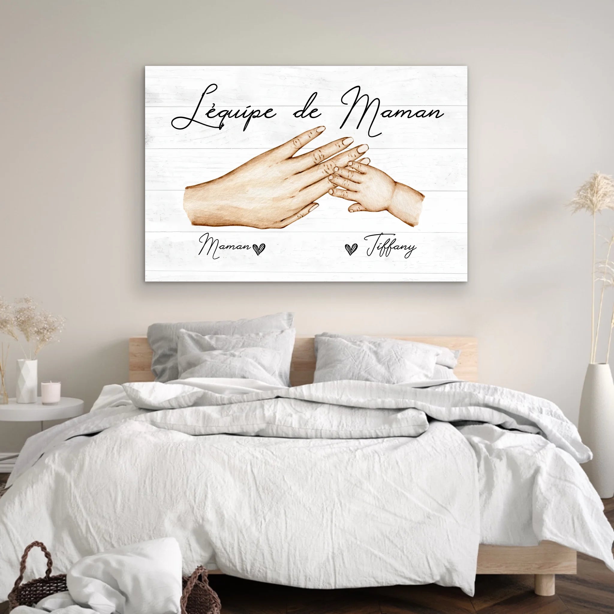 Toile personnalisée "L'équipe de Maman"
