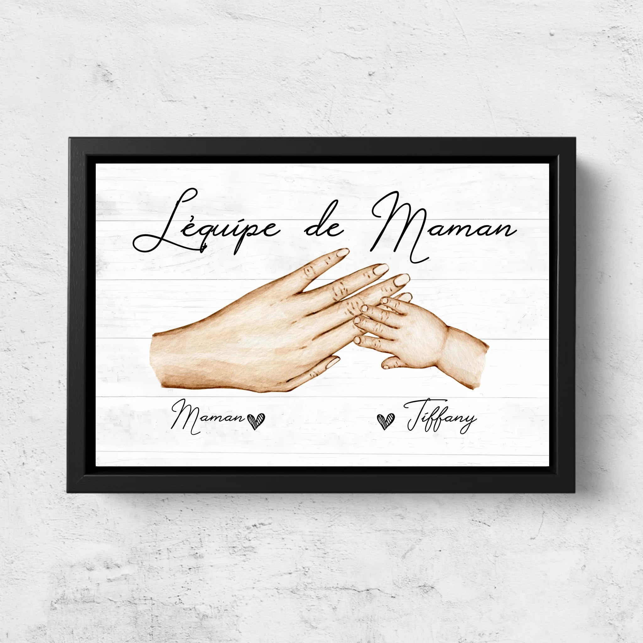Toile personnalisée "L'équipe de Maman"
