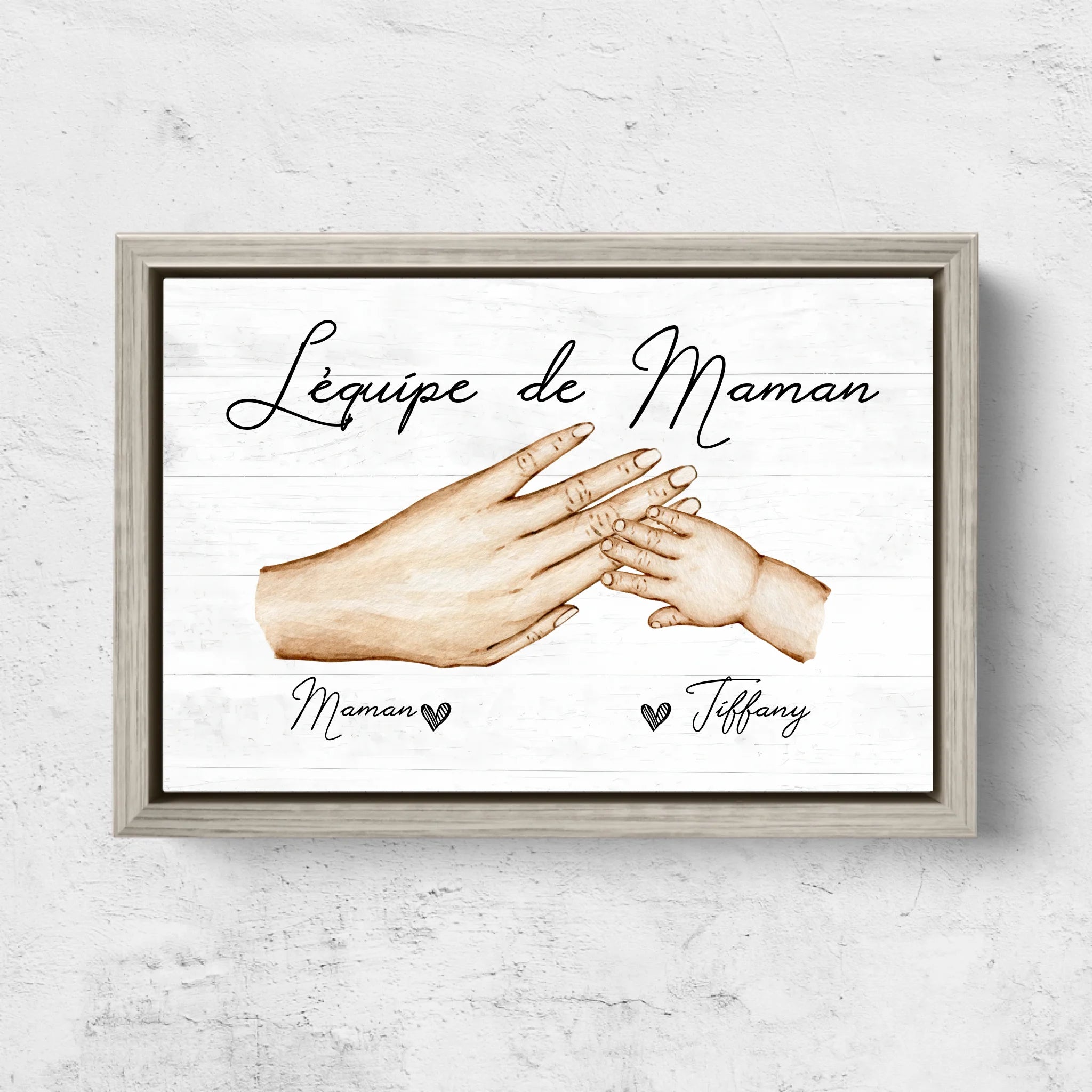 Toile personnalisée "L'équipe de Maman"