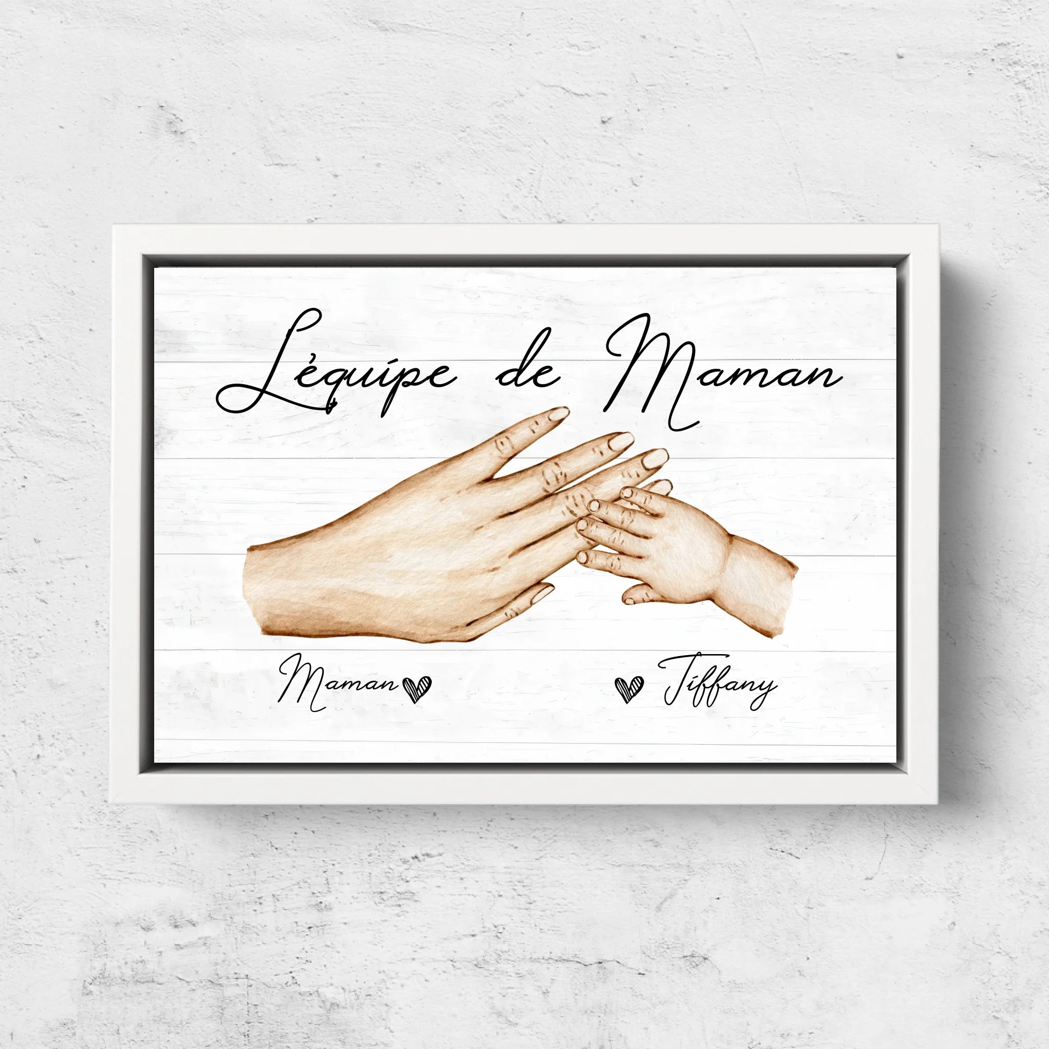 Toile personnalisée "L'équipe de Maman"