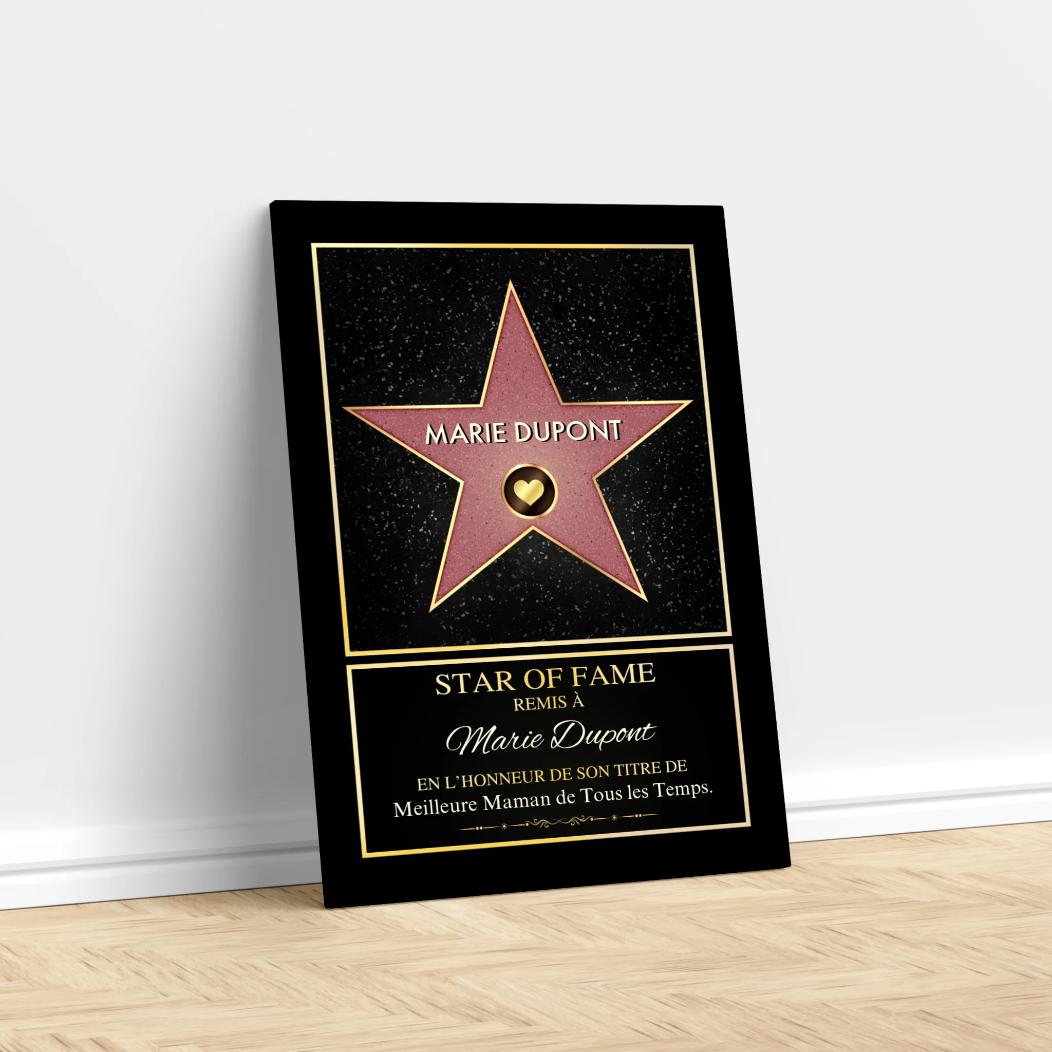 Toile personnalisée "Star of Fame"