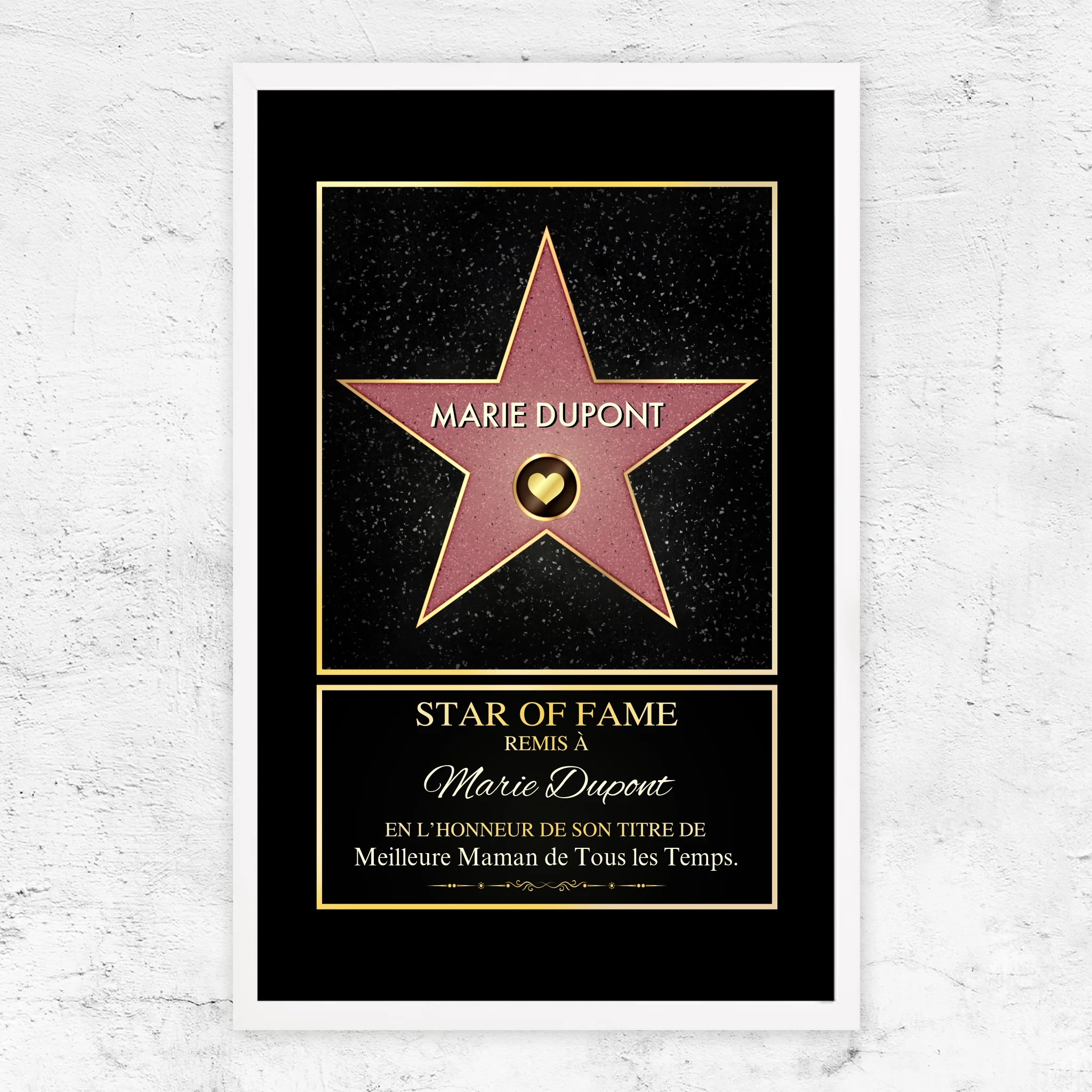 Poster personnalisé "Star of Fame"