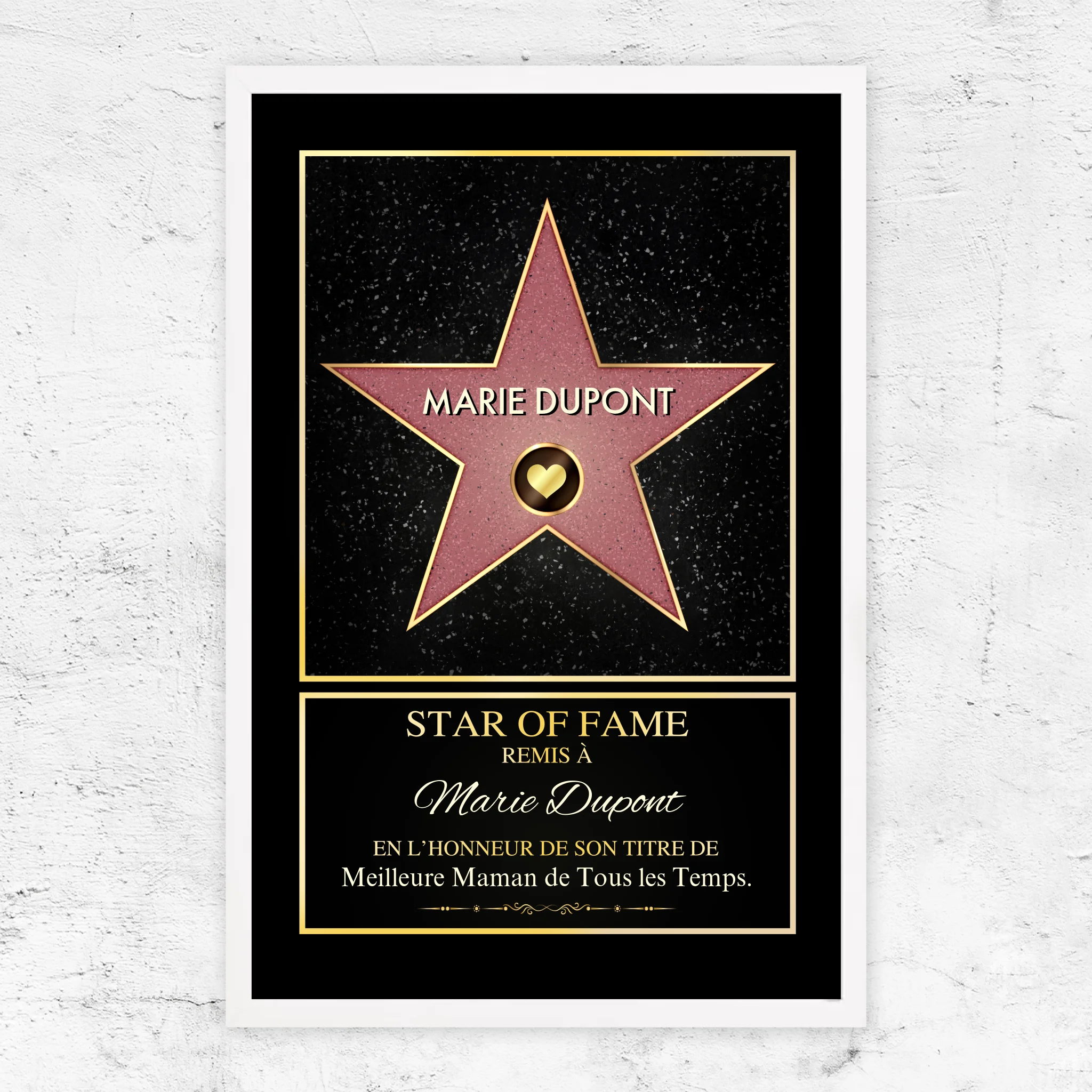 Poster personnalisé "Star of Fame"