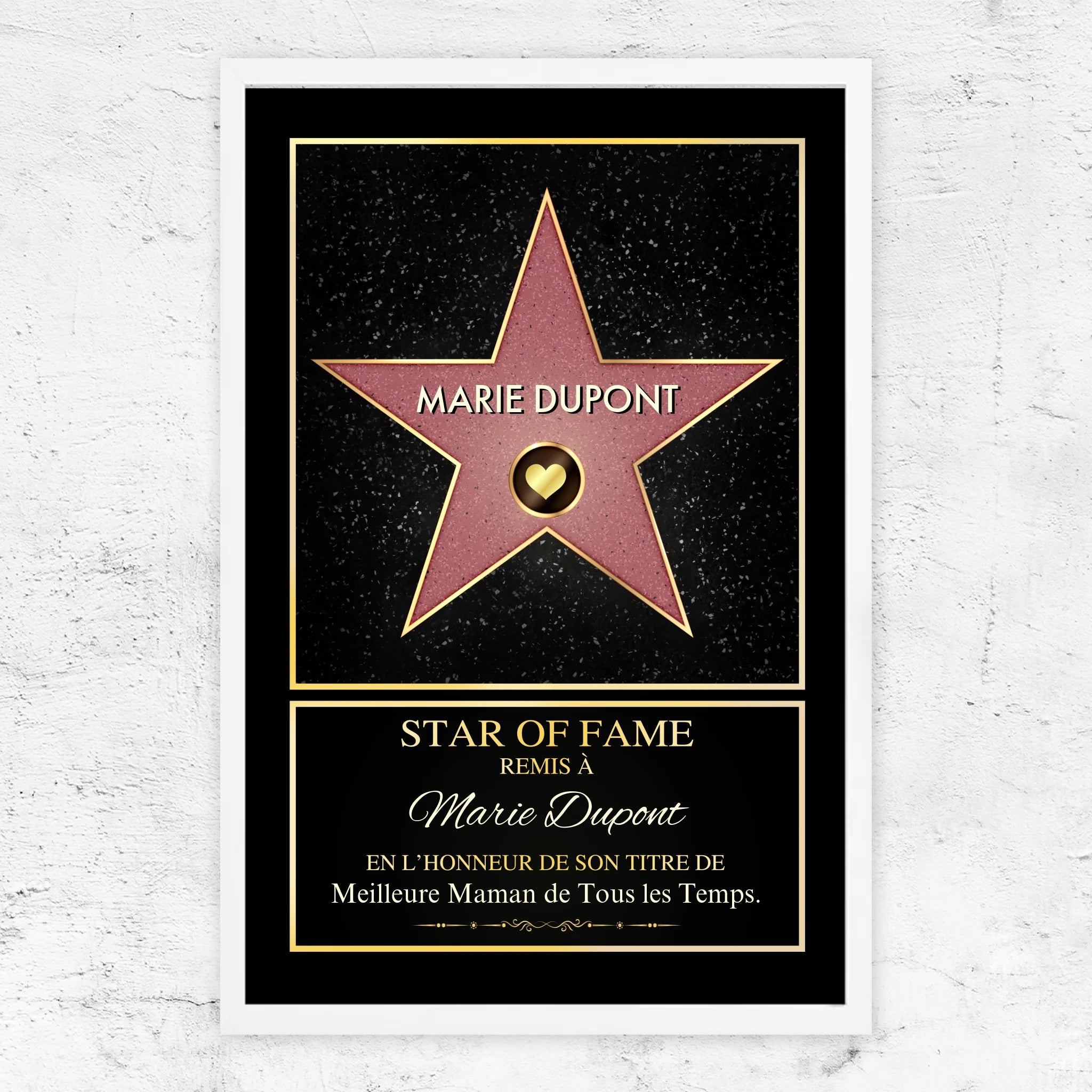 Poster personnalisé "Star of Fame"