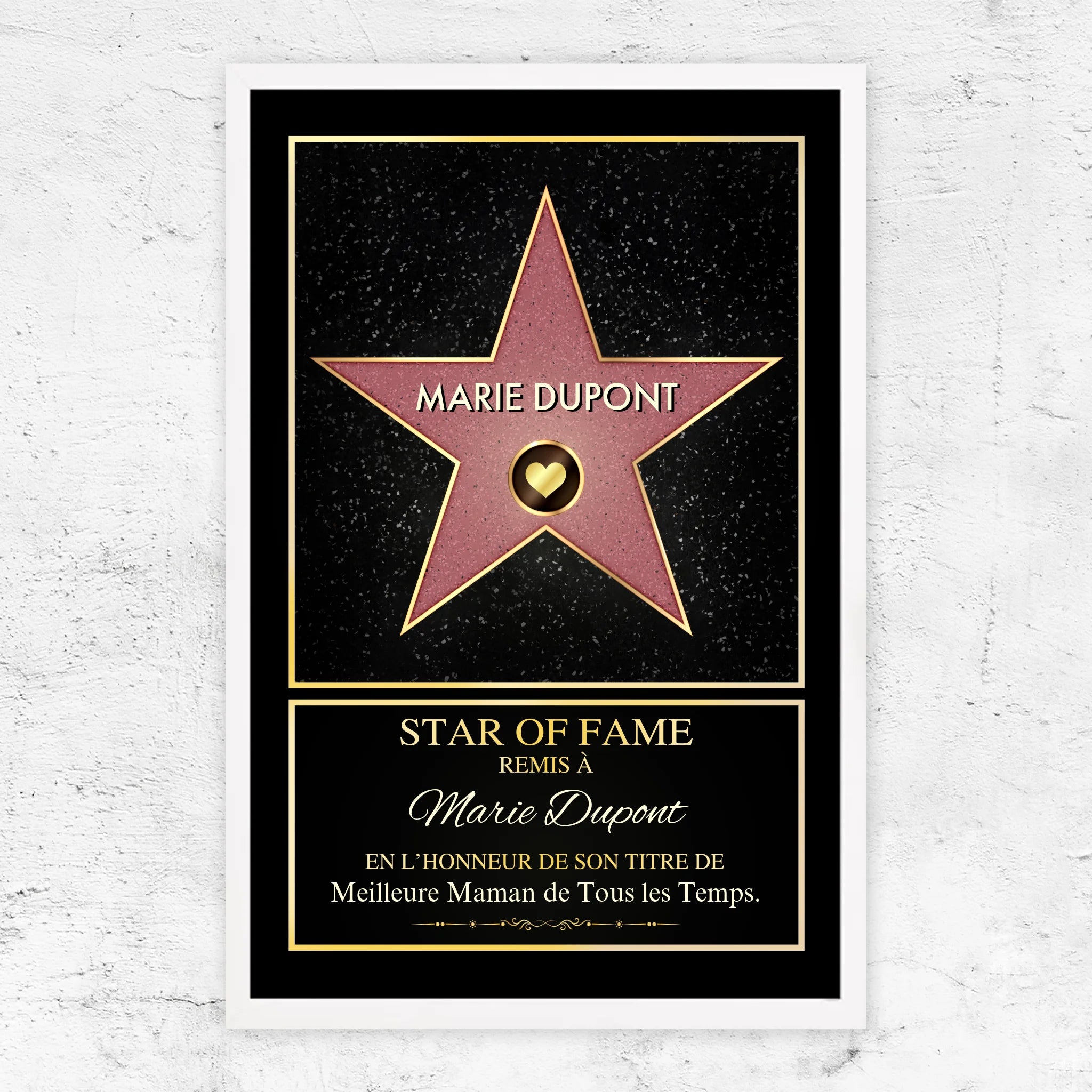 Poster personnalisé "Star of Fame"