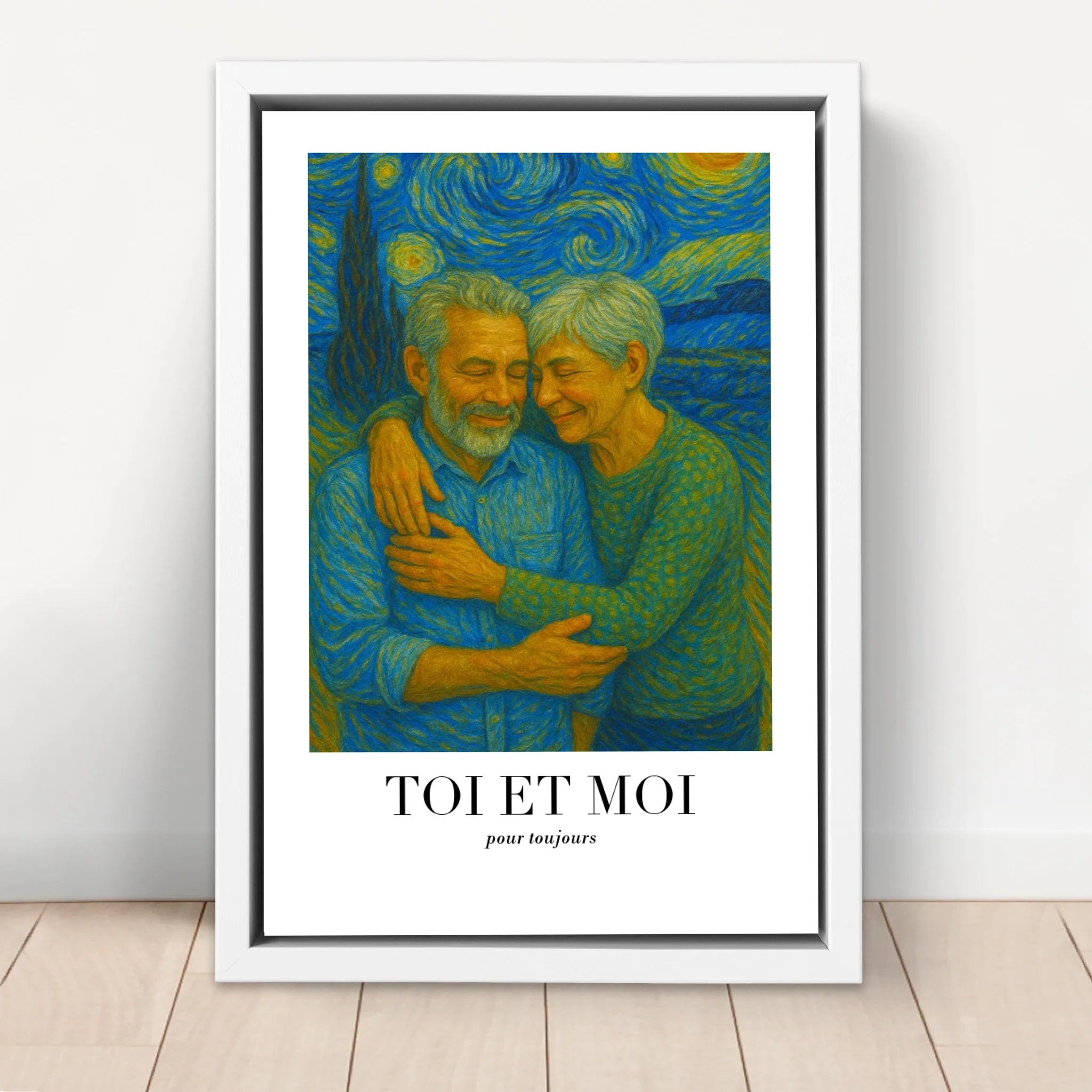 Toile personnalisée – Toi et moi en art de Van Gogh, on gère ça