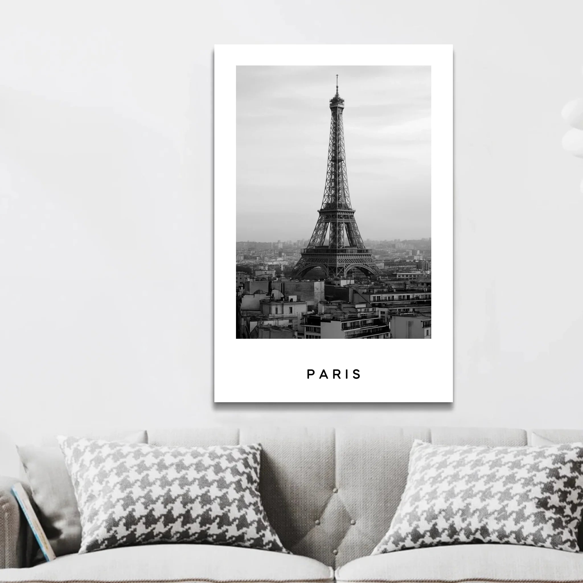 Toile personnalisée – Paysage urbain noir et blanc Voyage