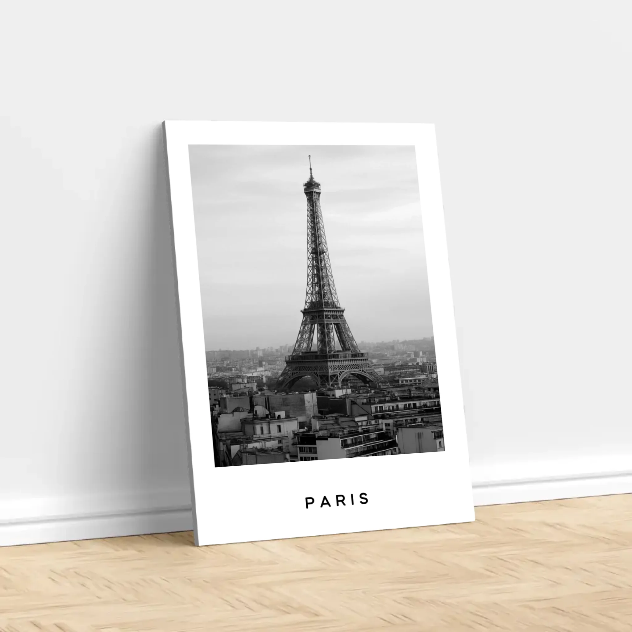 Toile personnalisée – Paysage urbain noir et blanc Voyage