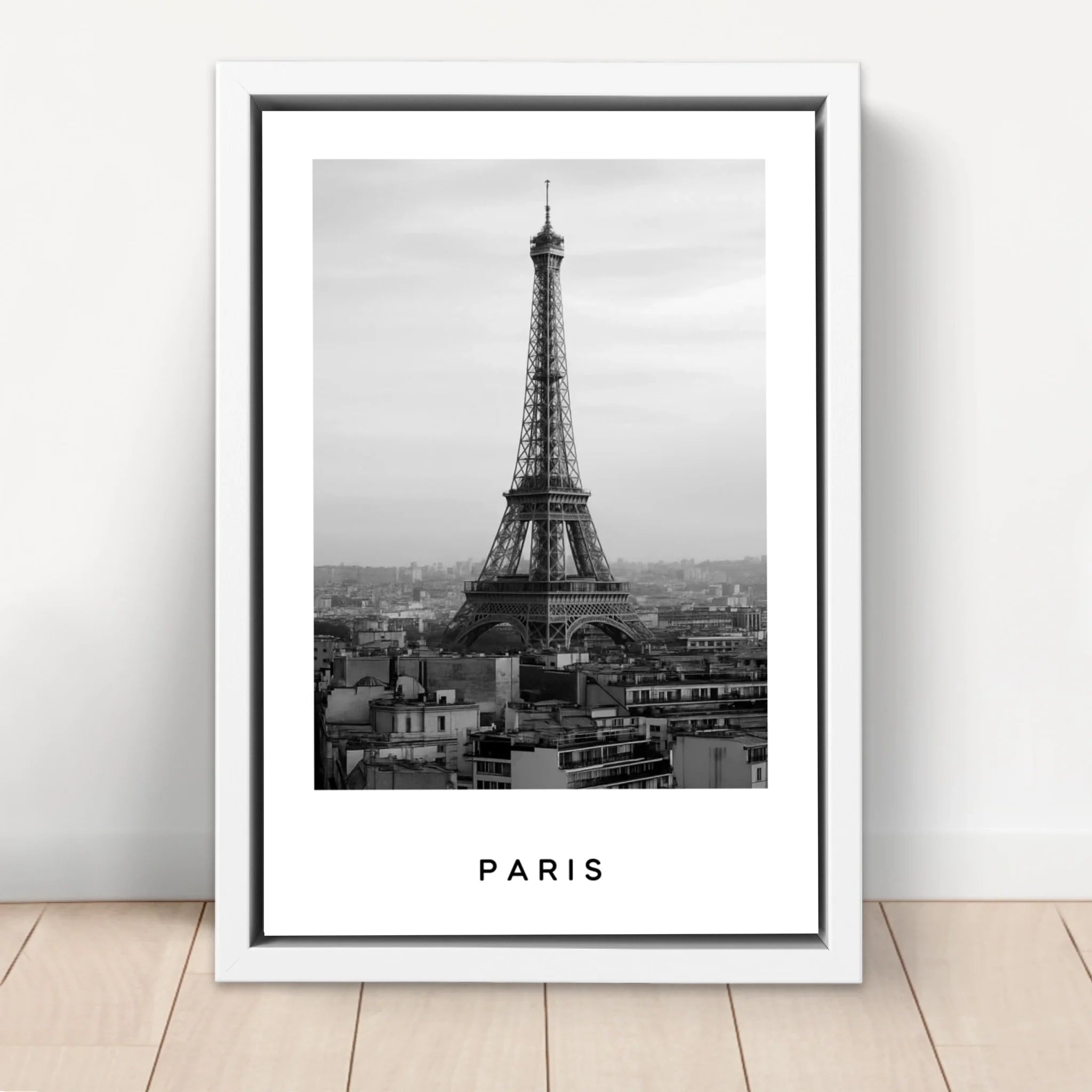 Toile personnalisée – Paysage urbain noir et blanc Voyage