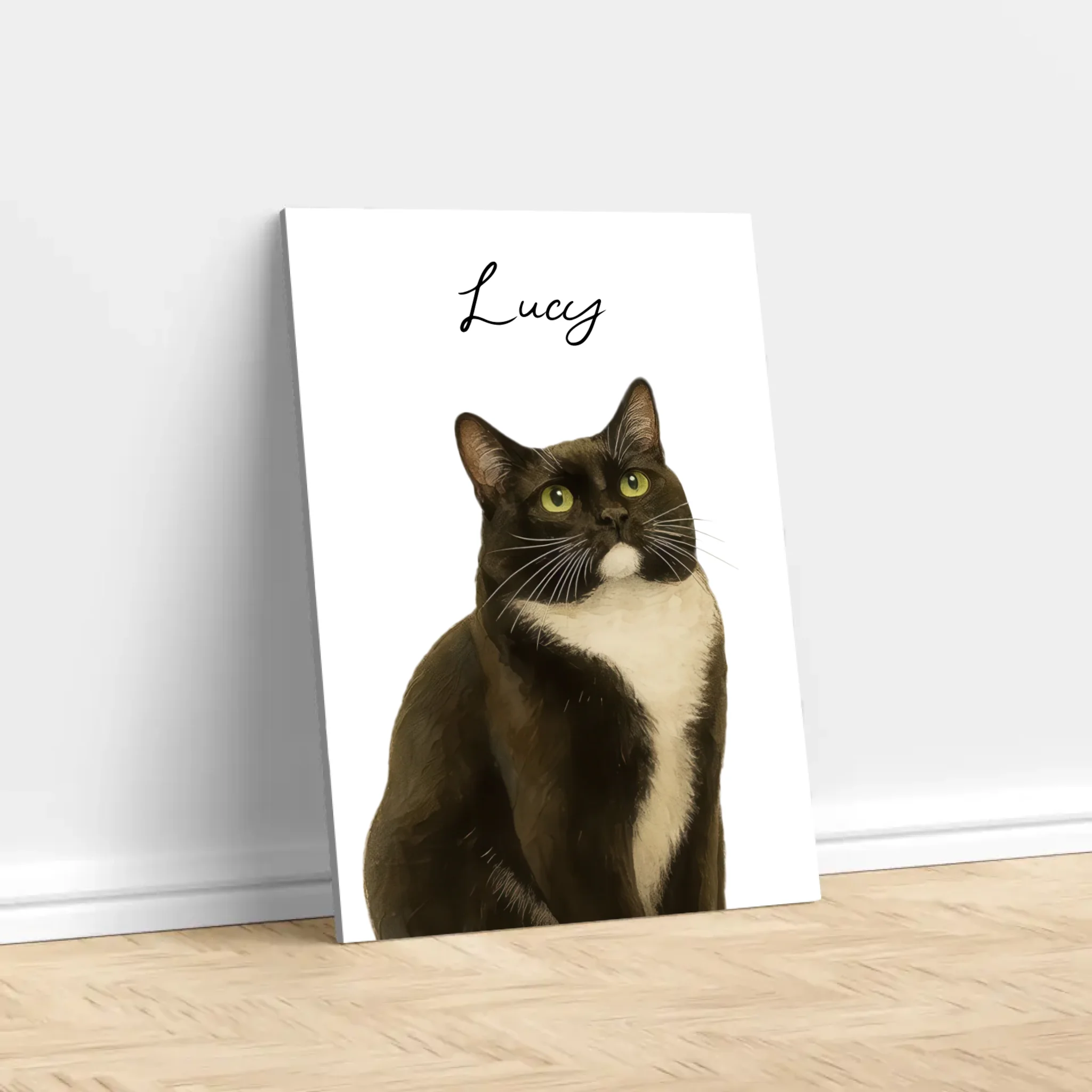 Toile personnalisée – Aquarelle photo chat