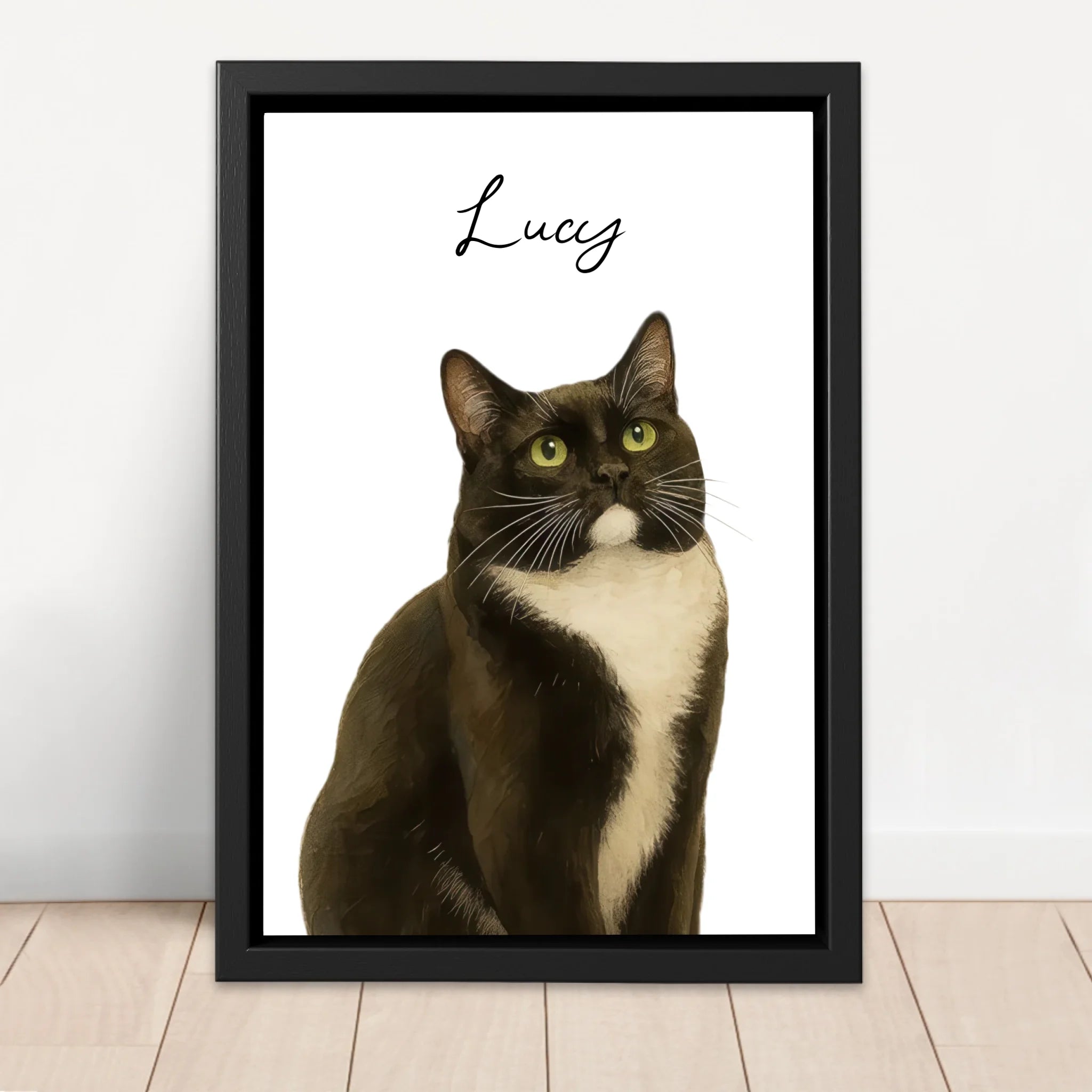 Toile personnalisée – Aquarelle photo chat