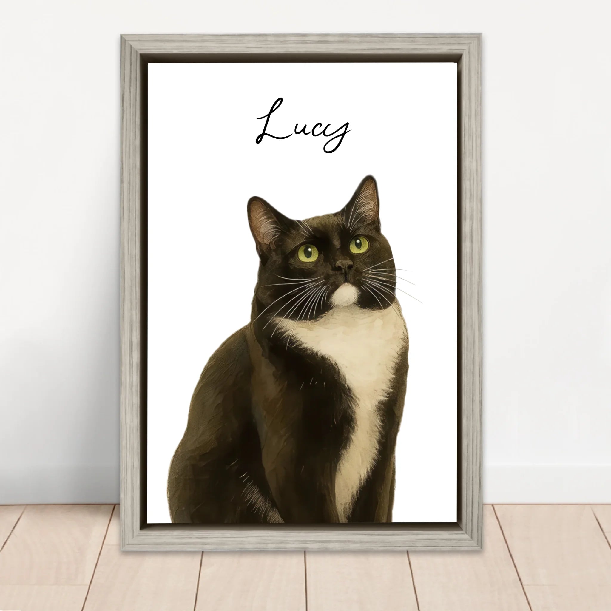 Toile personnalisée – Aquarelle photo chat