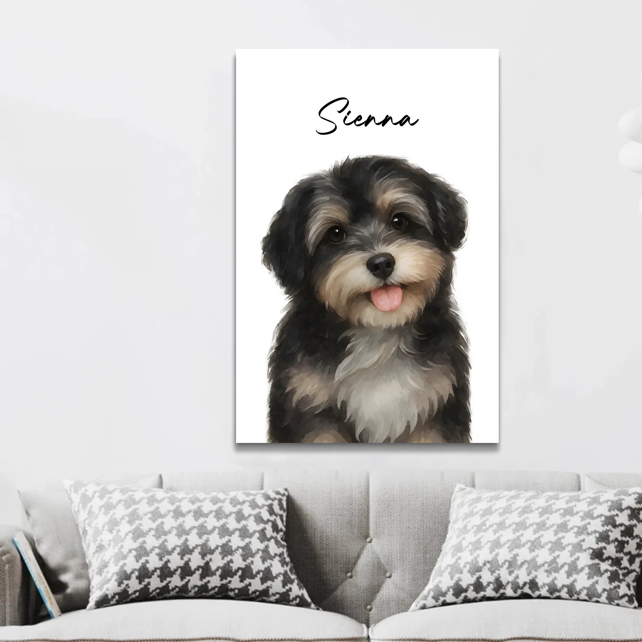 Toile personnalisée – Aquarelle photo chien