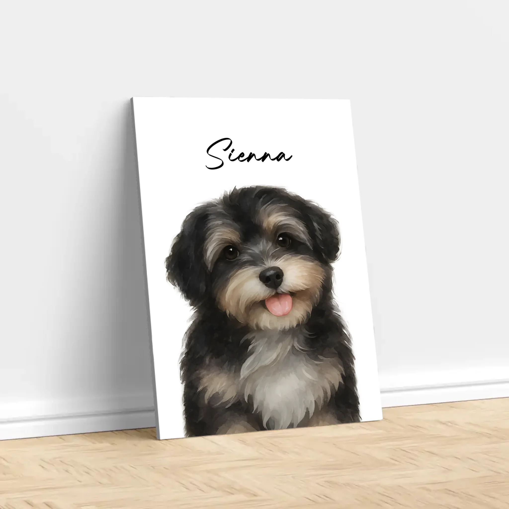 Toile personnalisée – Aquarelle photo chien