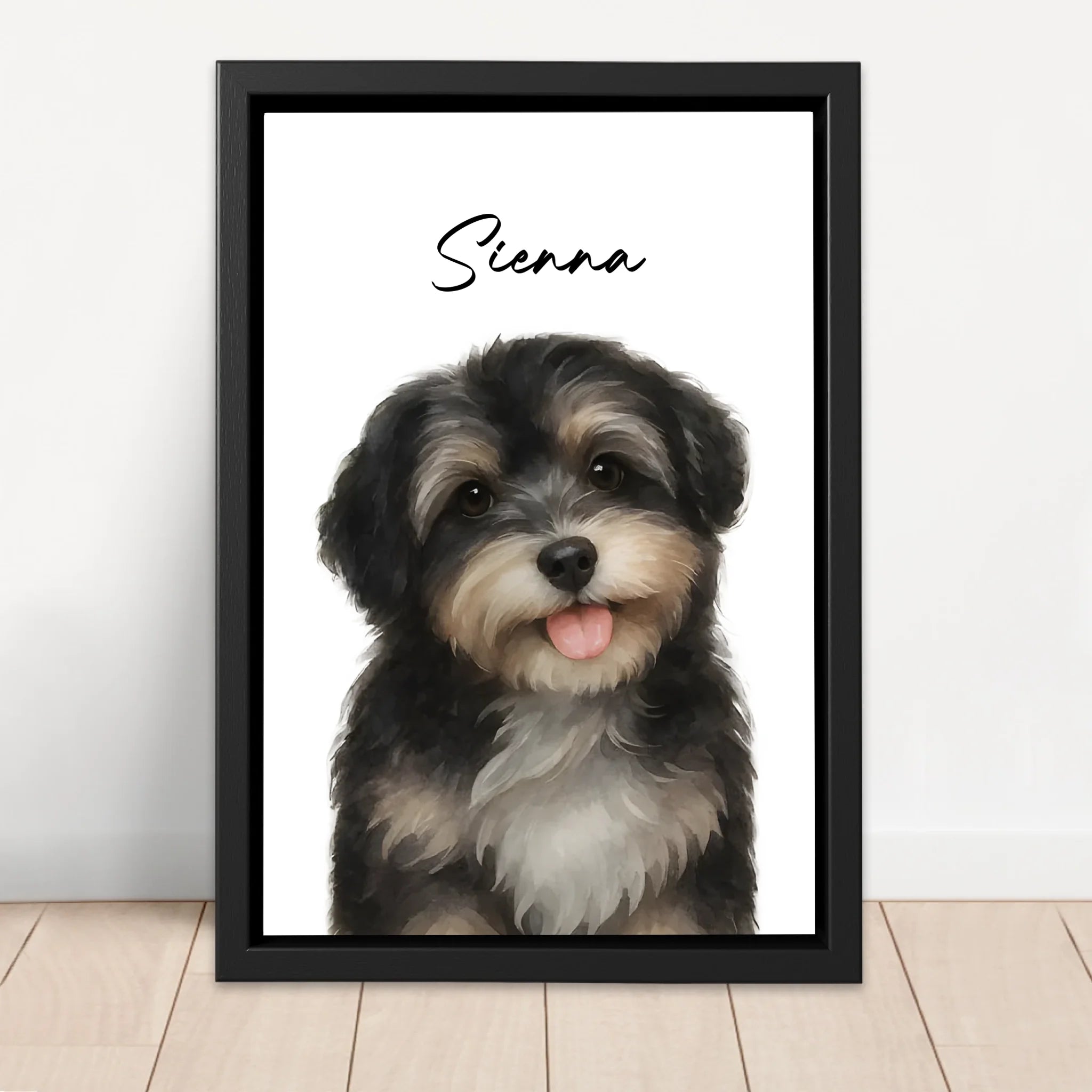 Toile personnalisée – Aquarelle photo chien