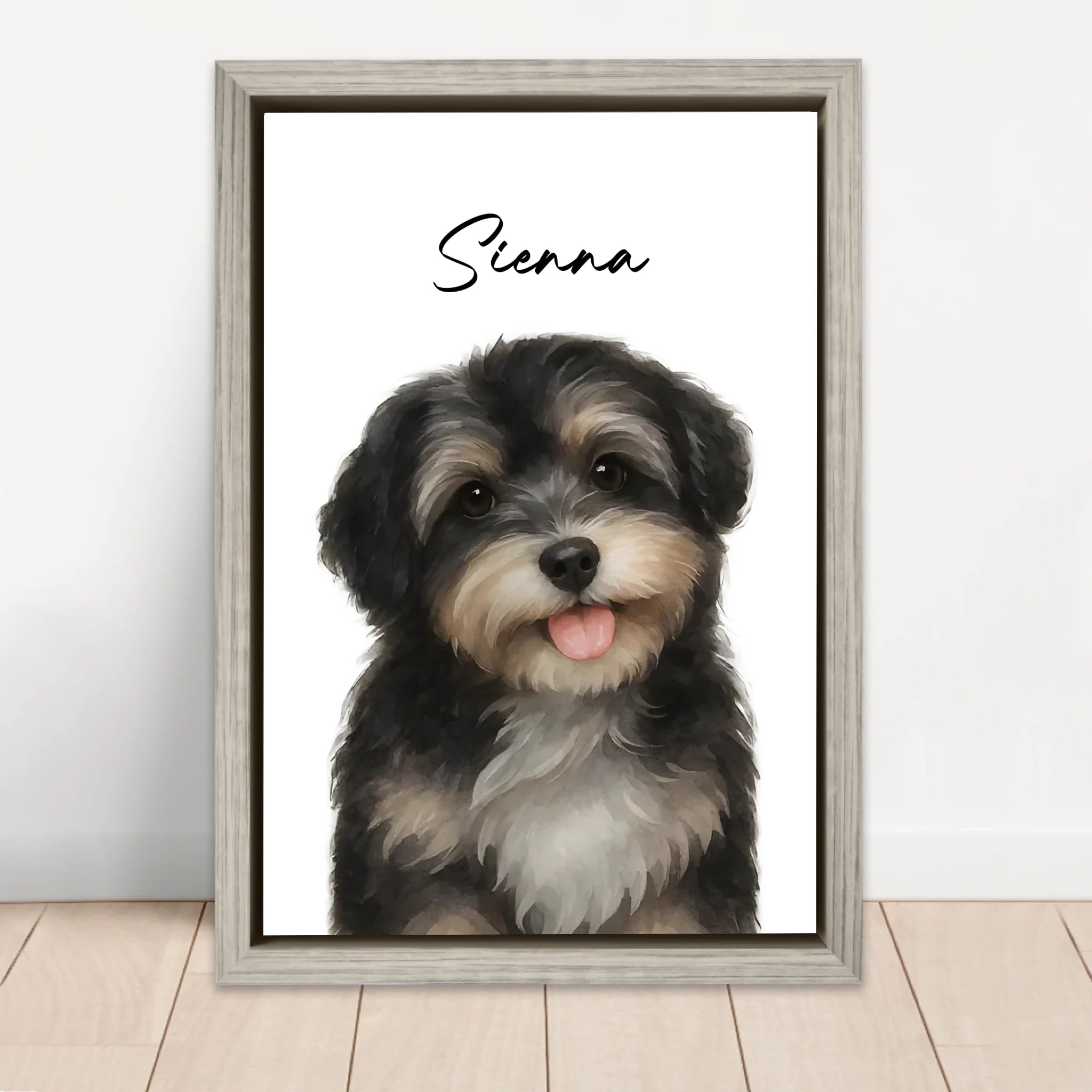 Toile personnalisée – Aquarelle photo chien