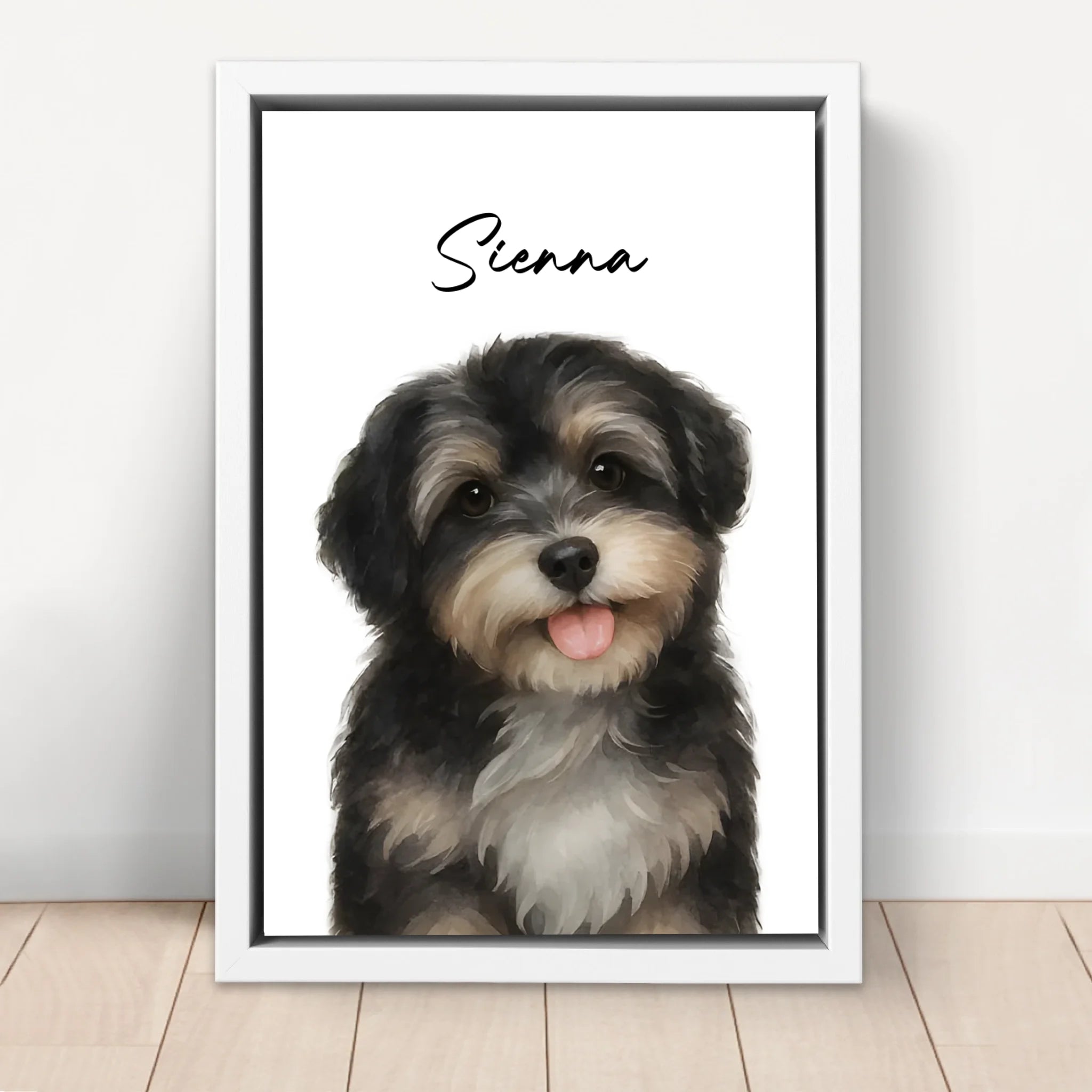 Toile personnalisée – Aquarelle photo chien