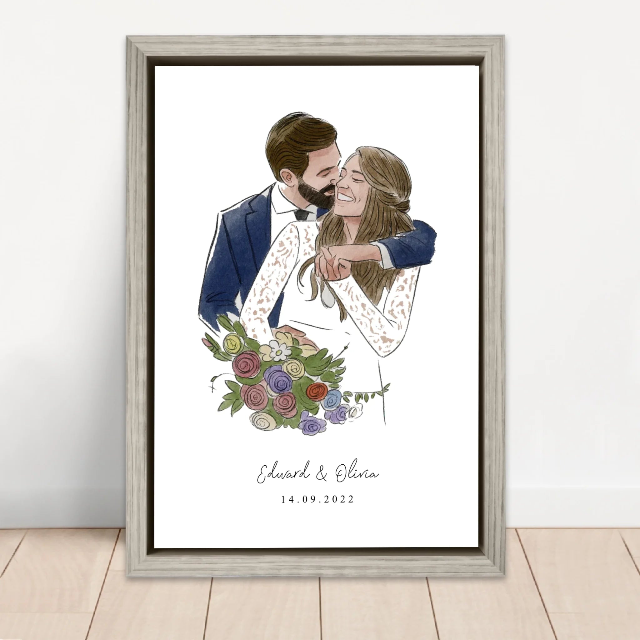 Toile personnalisée – Photo en style aquarelle