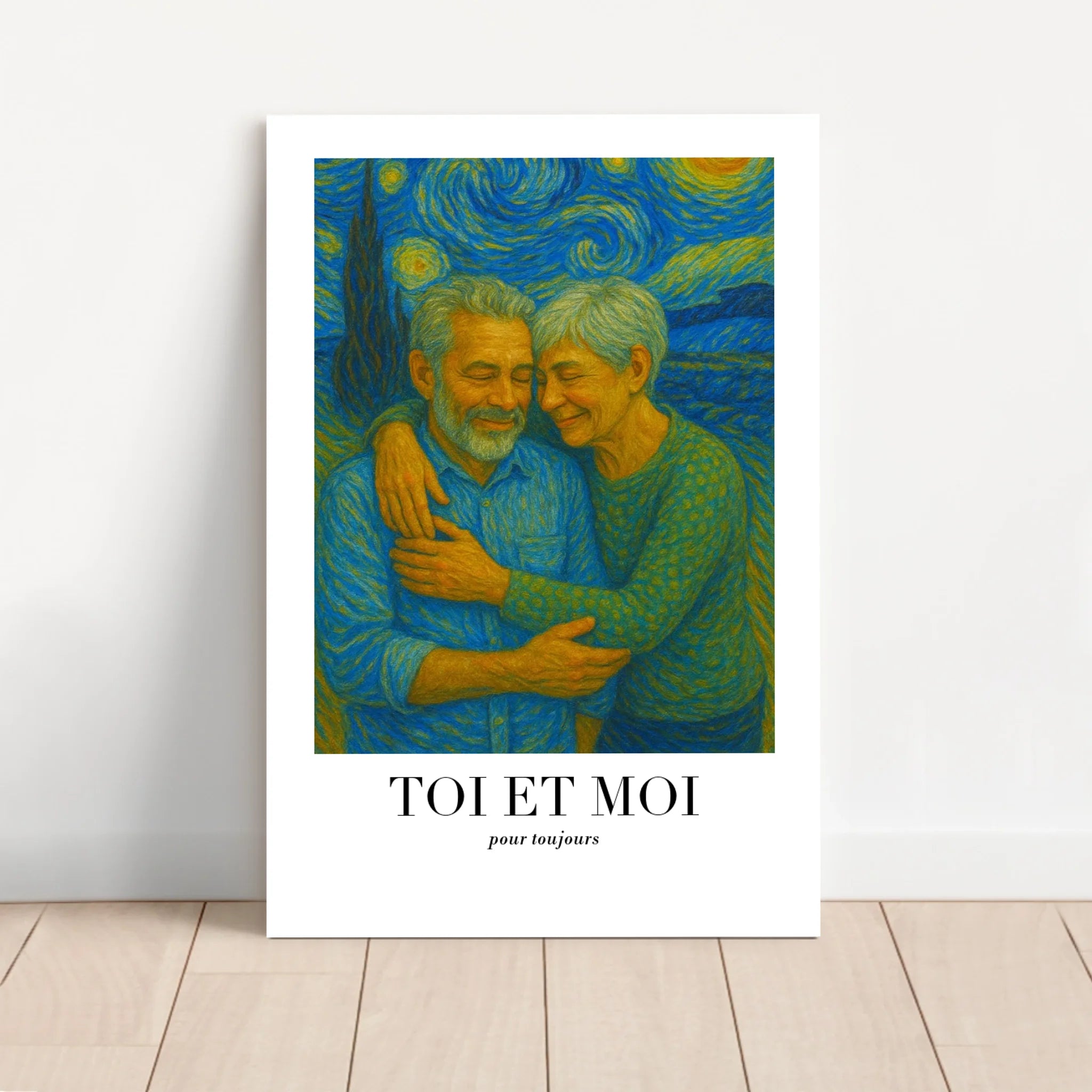 Toile personnalisée – Toi et moi en art de Van Gogh, on gère ça
