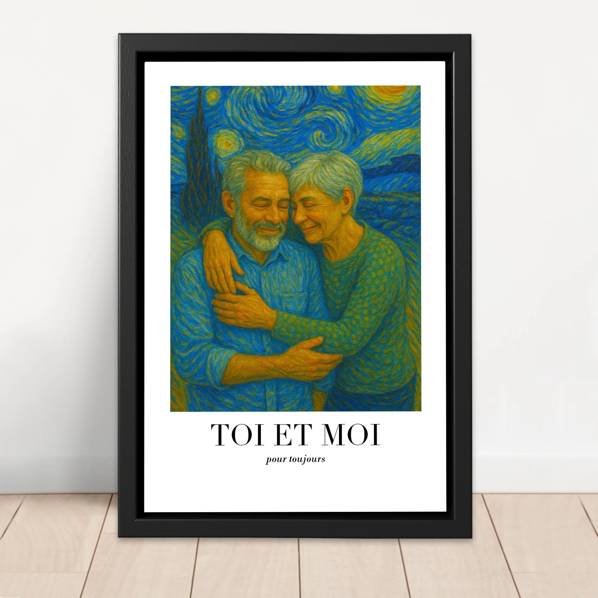 Toile personnalisée – Toi et moi en art de Van Gogh, on gère ça