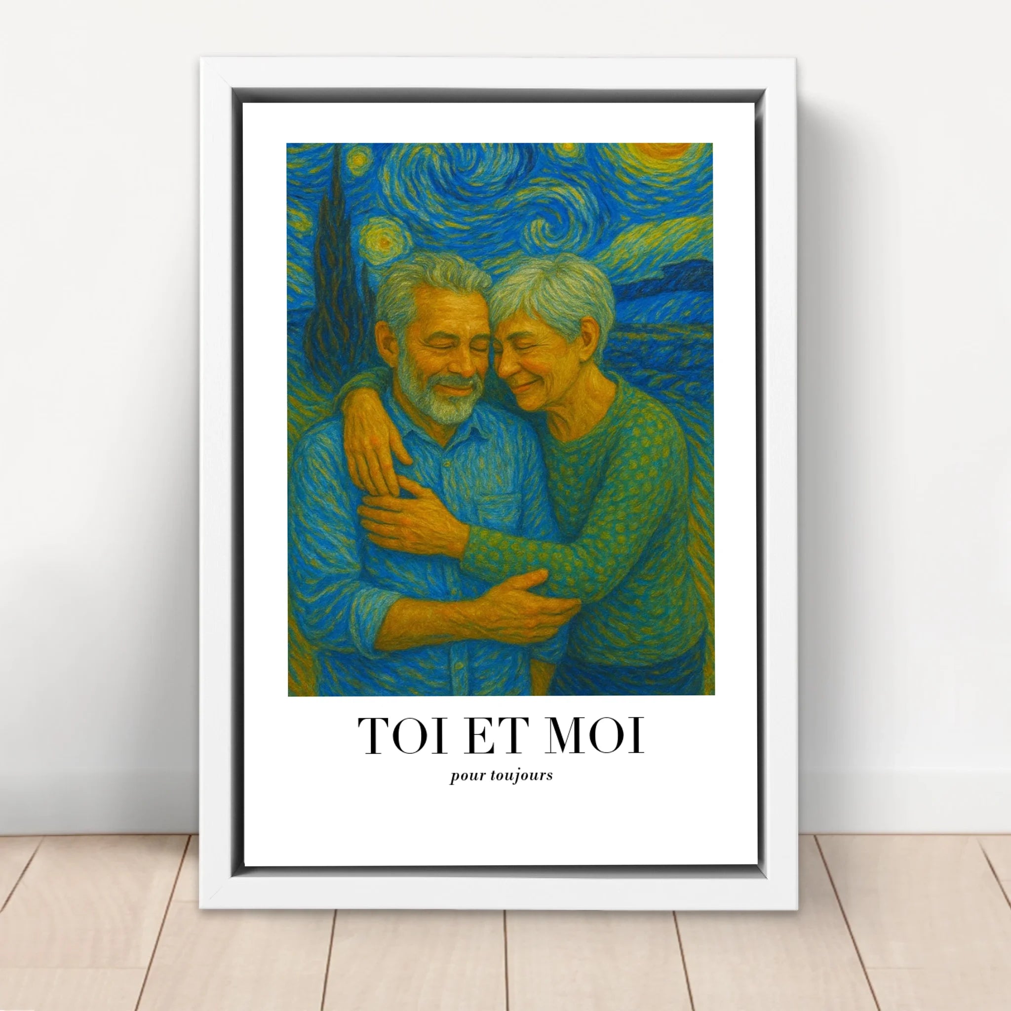 Toile personnalisée – Toi et moi en art de Van Gogh, on gère ça