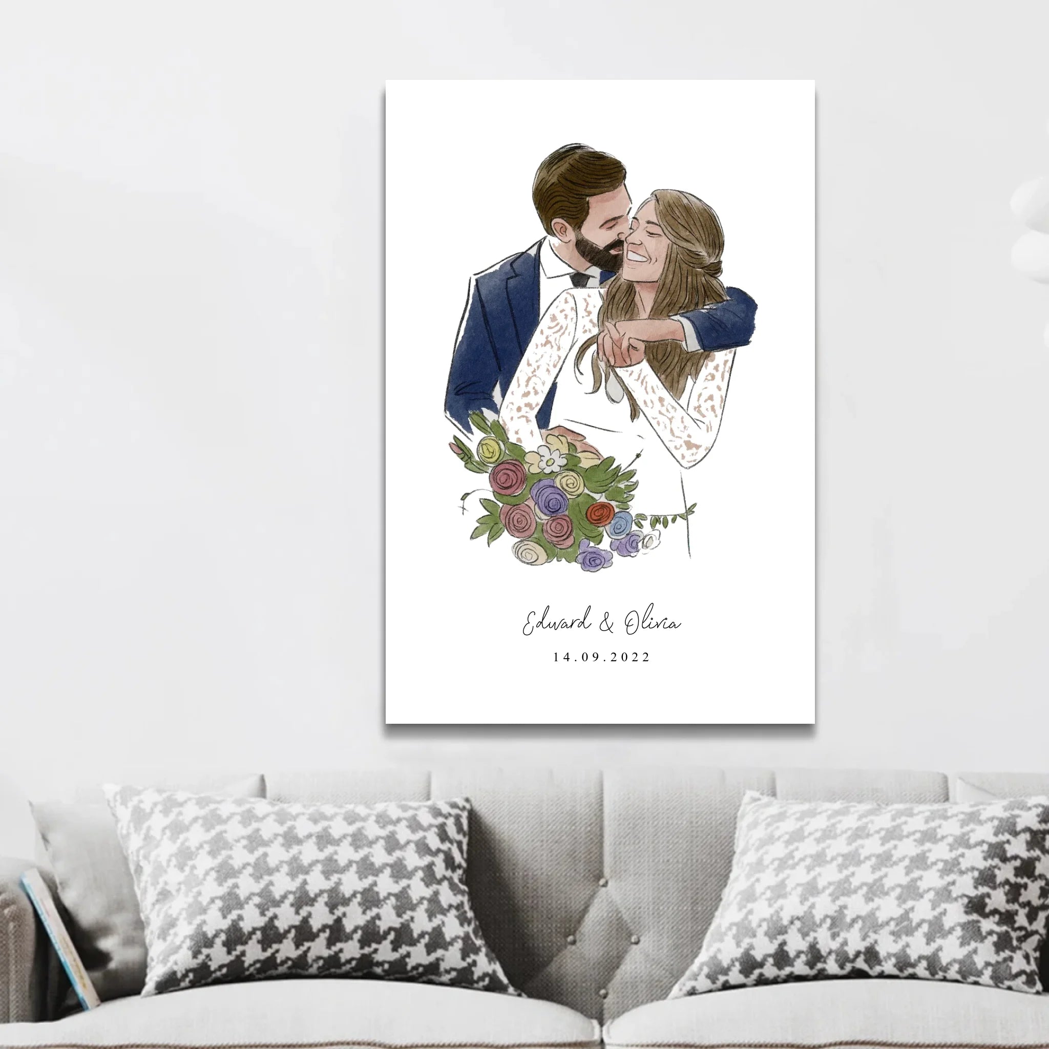 Toile personnalisée – Photo en style aquarelle