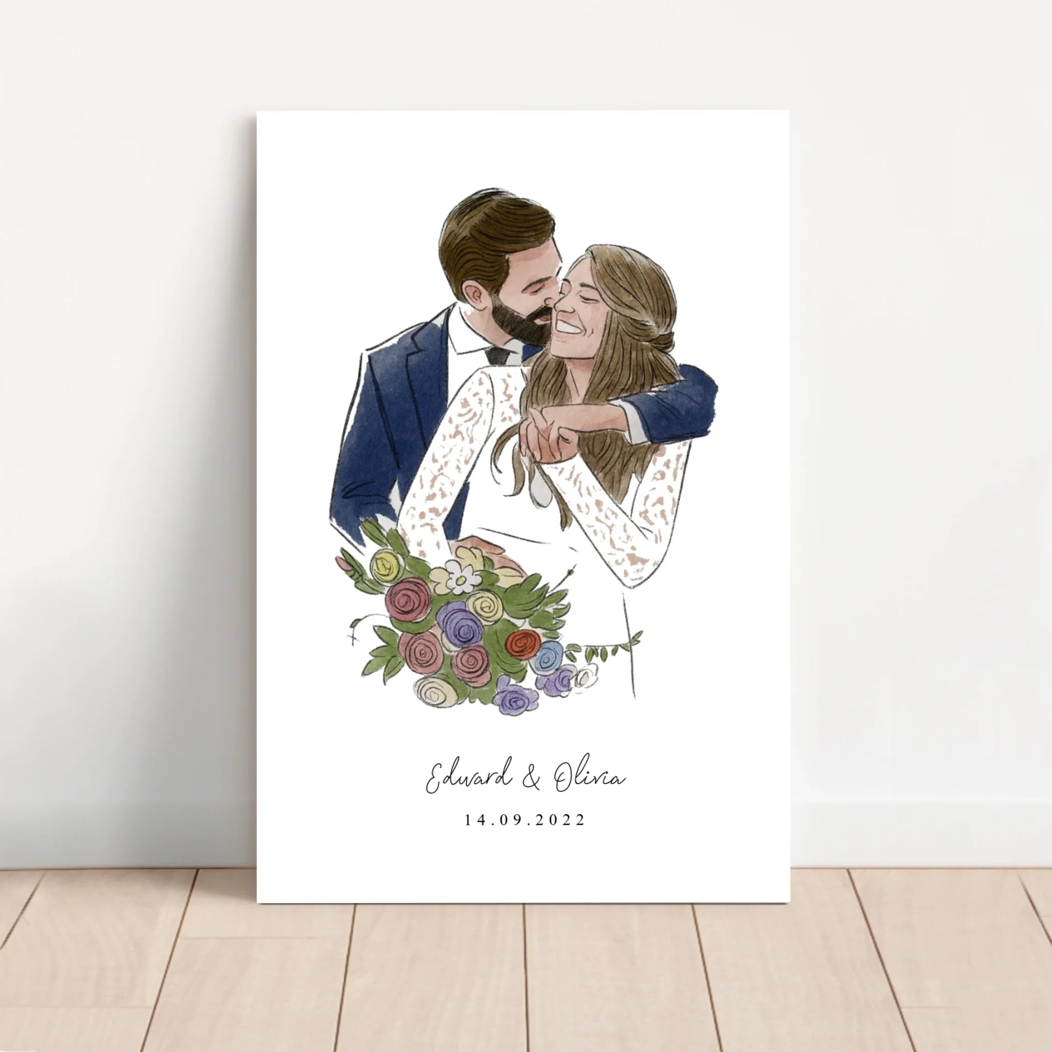 Toile personnalisée – Photo en style aquarelle