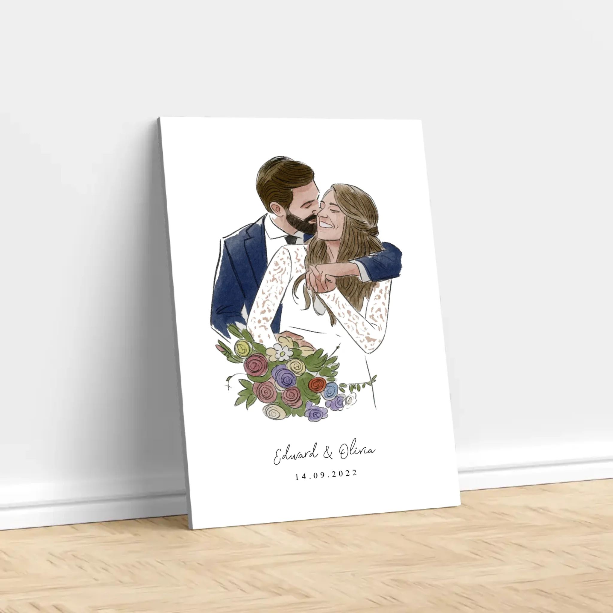 Toile personnalisée – Photo en style aquarelle