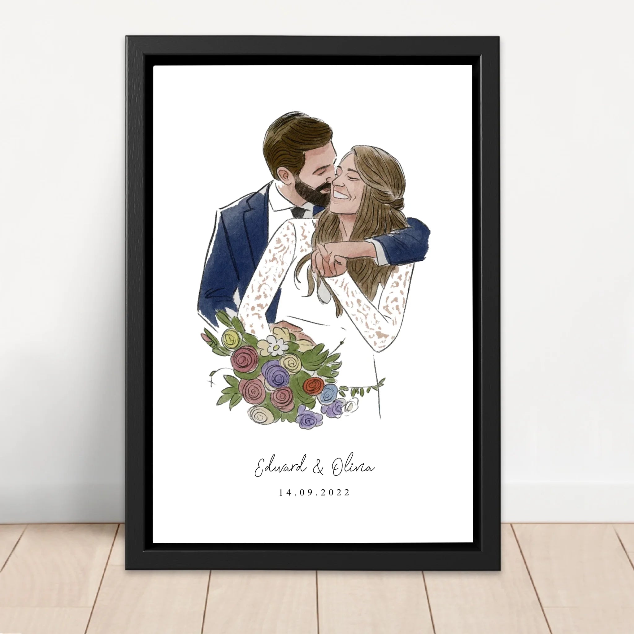 Toile personnalisée – Photo en style aquarelle