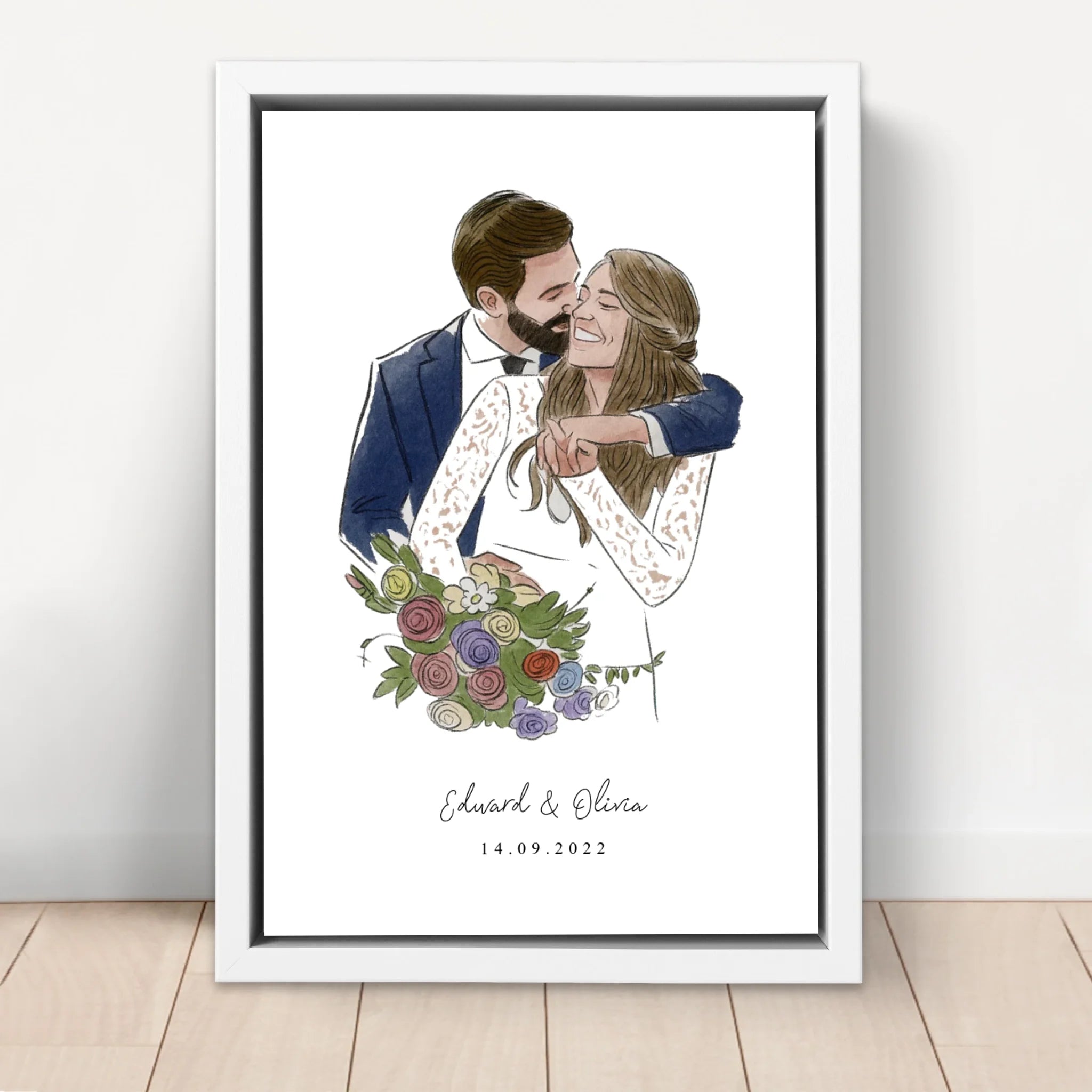 Toile personnalisée – Photo en style aquarelle