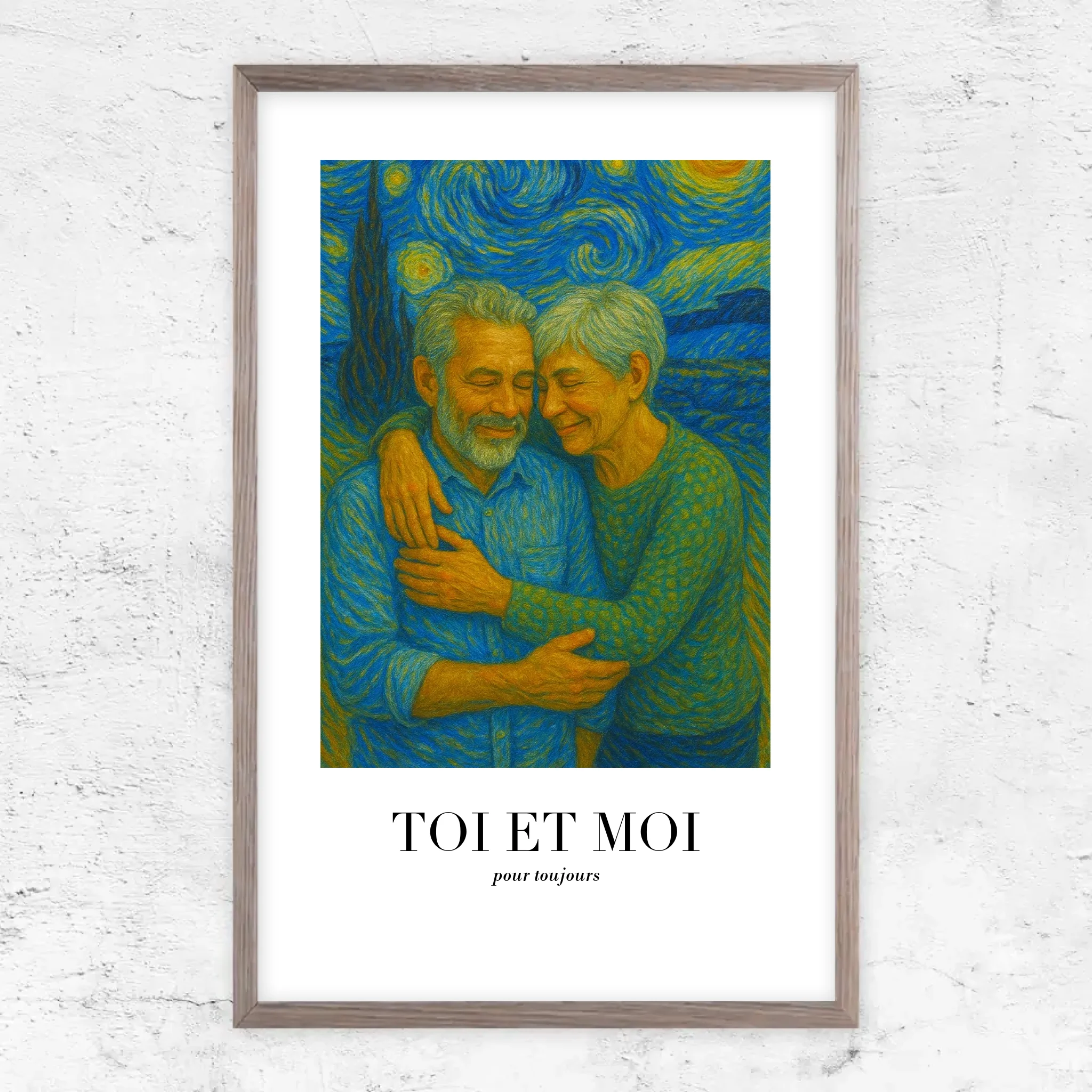 Poster personnalisé – Toi et moi en art de Van Gogh, on gère ça