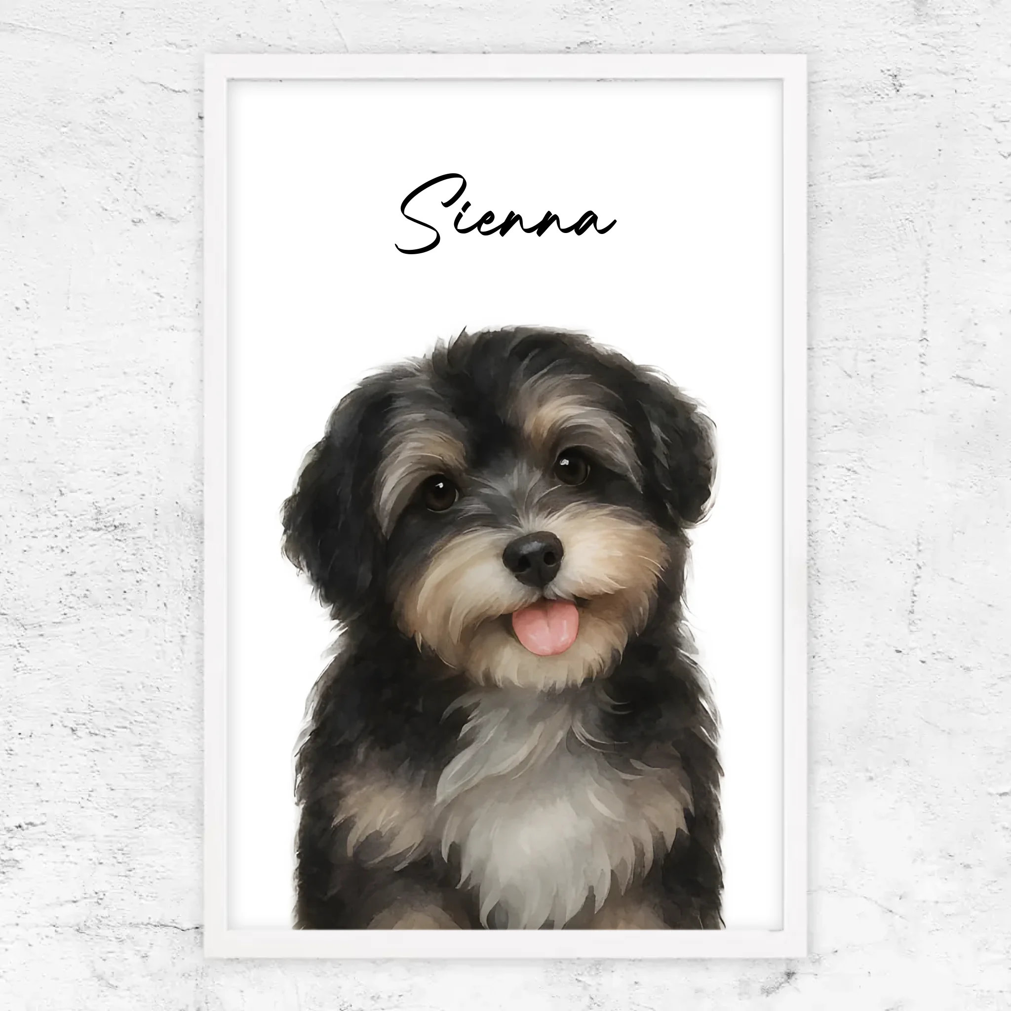 Poster personnalisé – Aquarelle photo chien