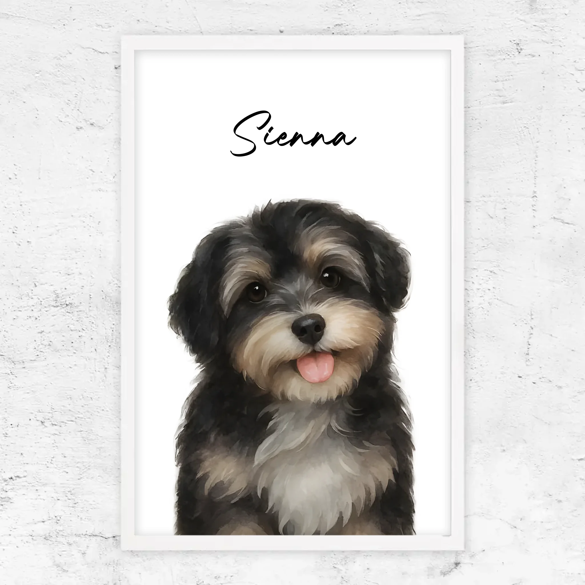 Poster personnalisé – Aquarelle photo chien