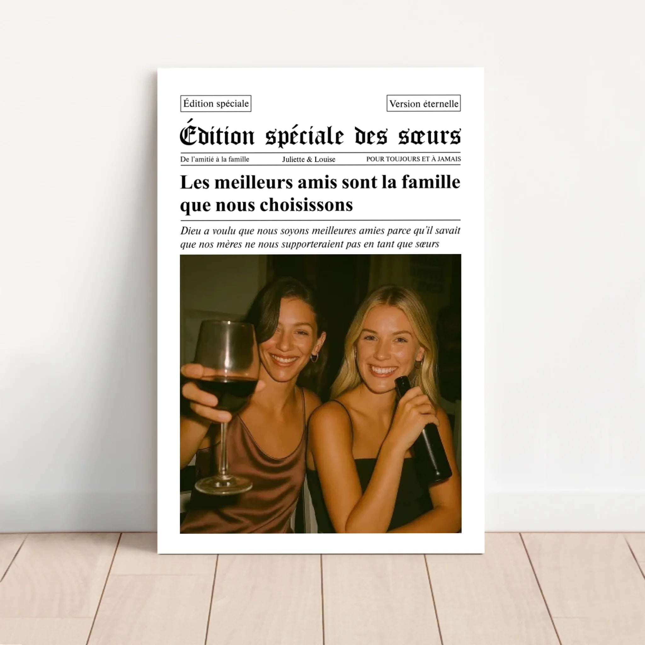 Toile personnalisée – Journal – The BFF Times