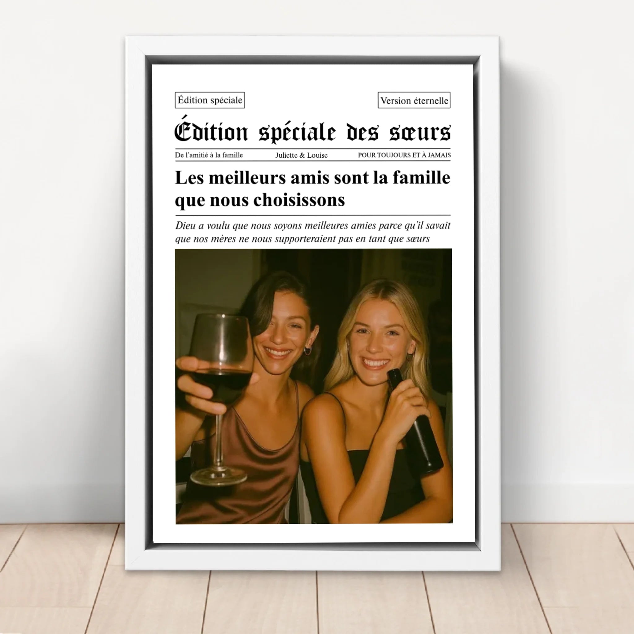 Toile personnalisée – Journal – The BFF Times
