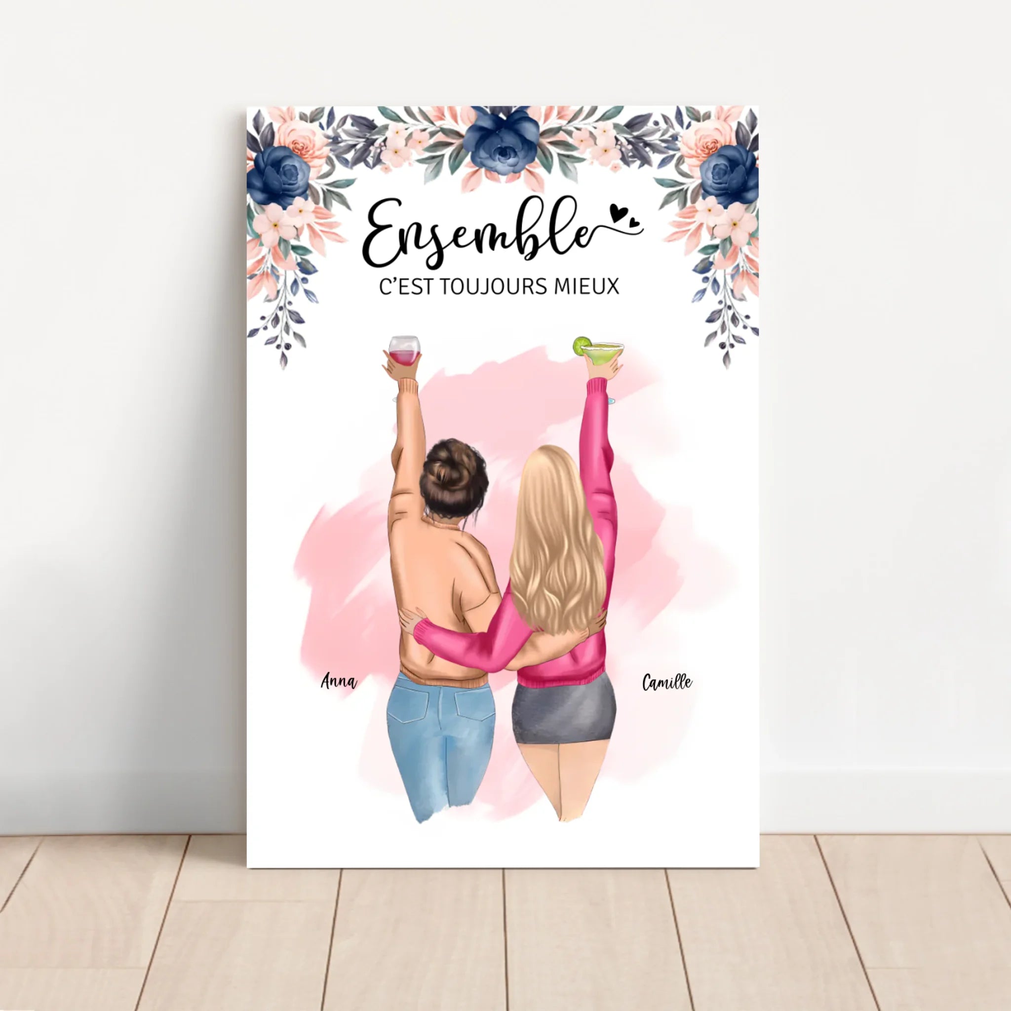 Toile personnalisée – Meilleurs amis pour toujours